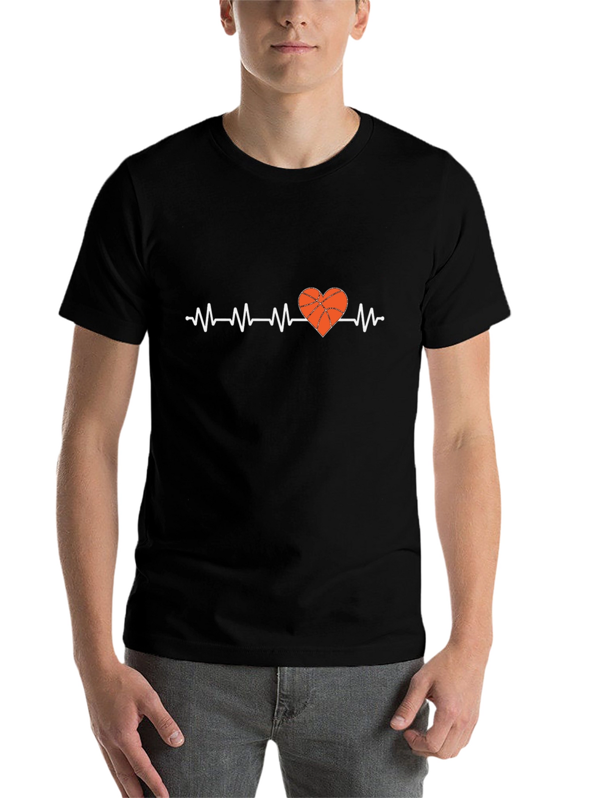 Heartbeat Basketball Heart T-Shirt