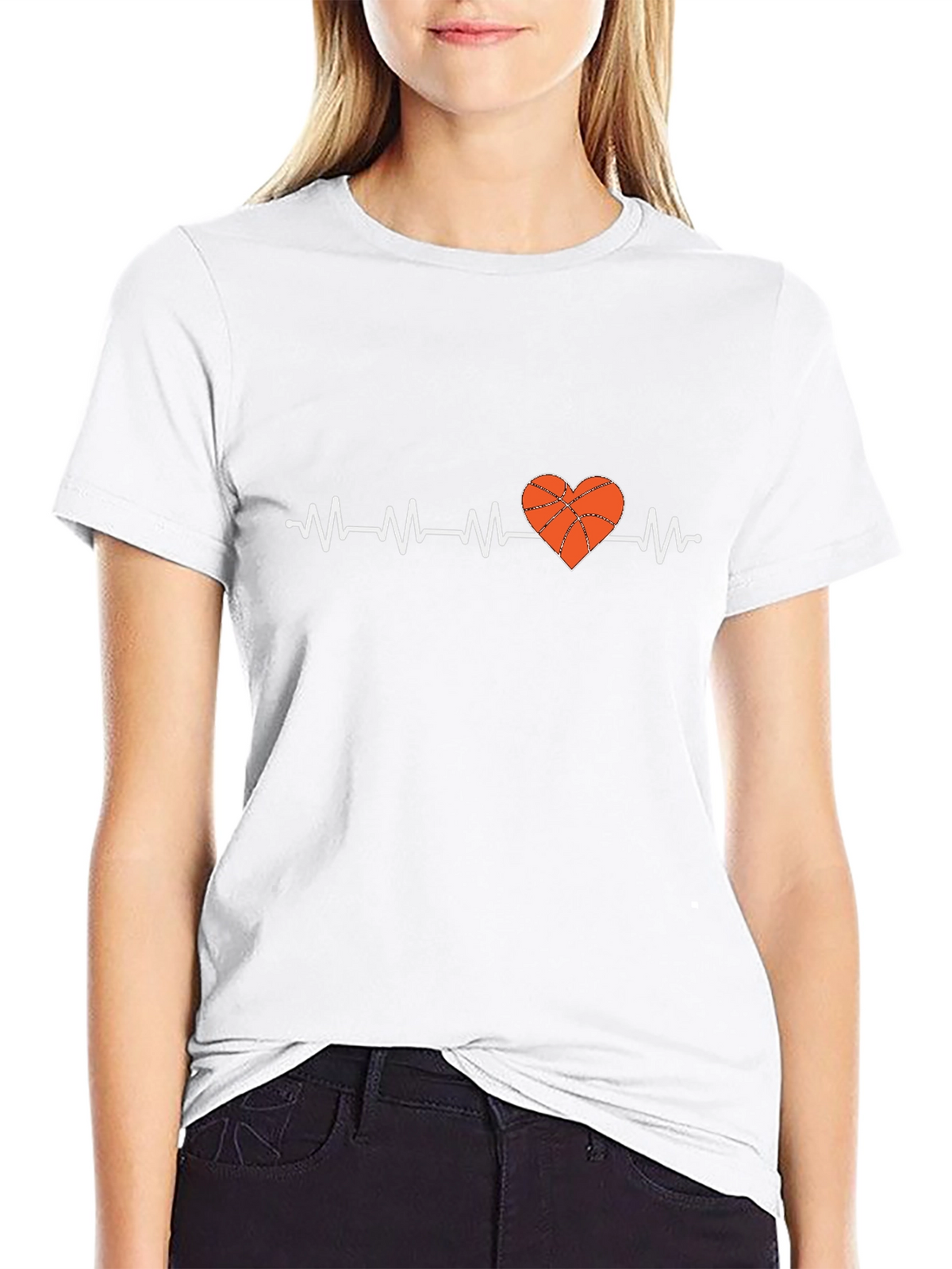 Heartbeat Basketball Heart T-Shirt