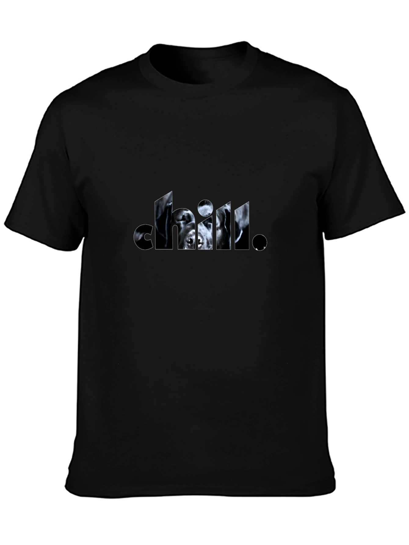 Chill Dog Black Graphic Tee