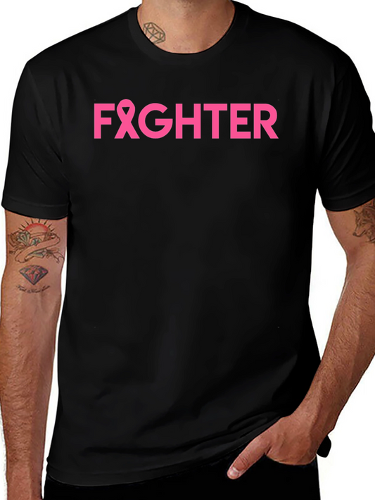 Pink Ribbon Breast Cancer Fighter Graphic Tee