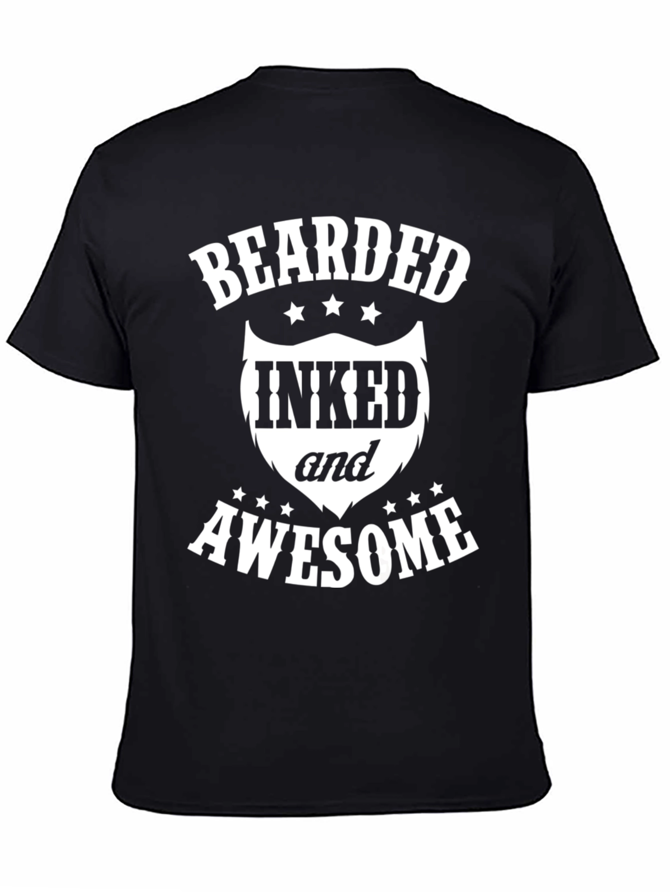 Bearded Inked and Awesome T-Shirt - Mens Graphic Tee