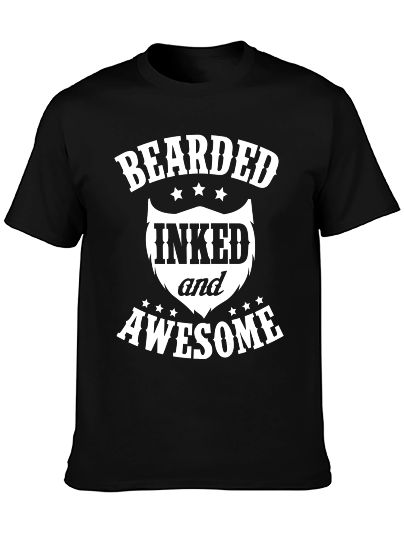 Bearded Inked and Awesome T-Shirt - Mens Graphic Tee