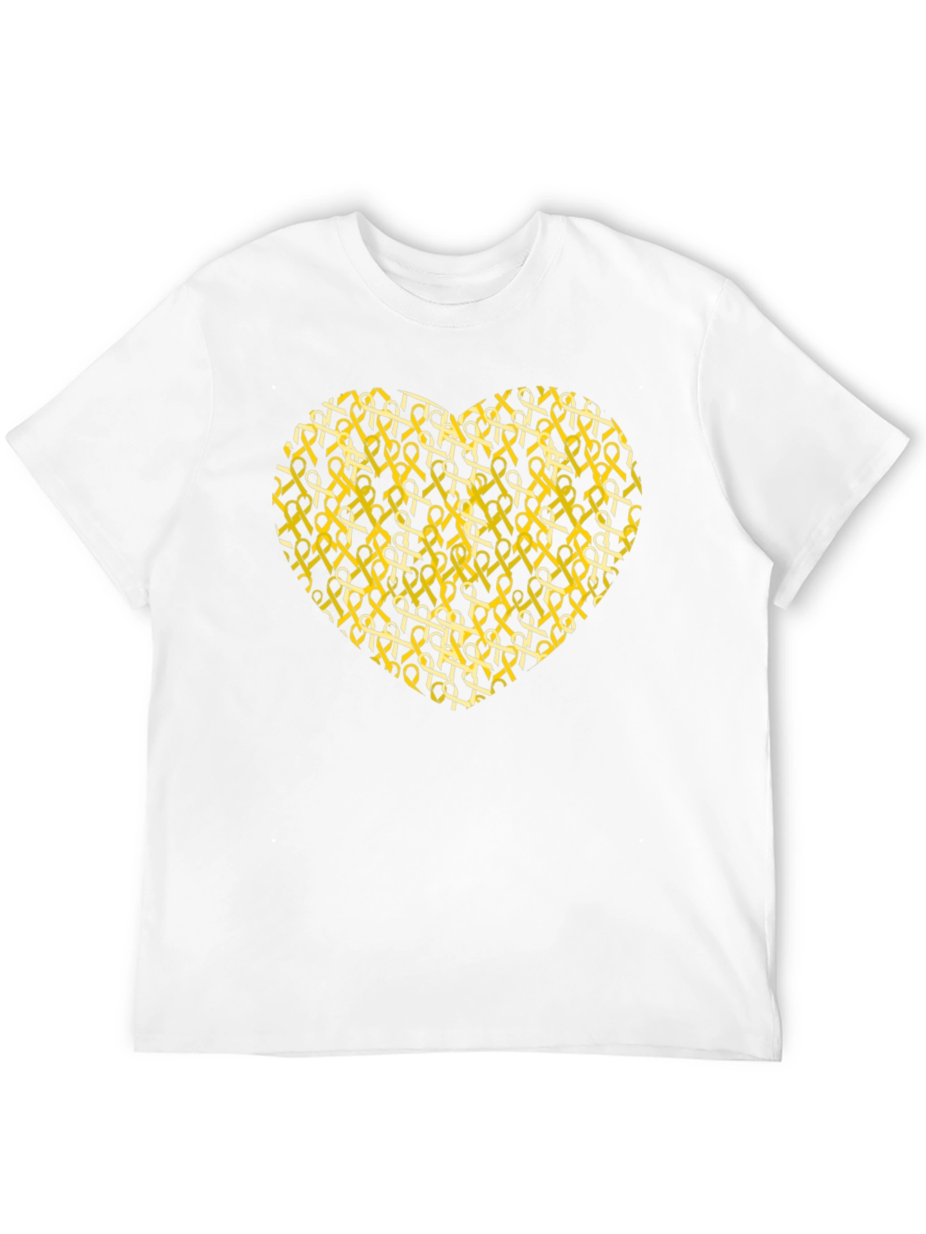 Awareness Ribbon Heart Graphic T-Shirt - Black