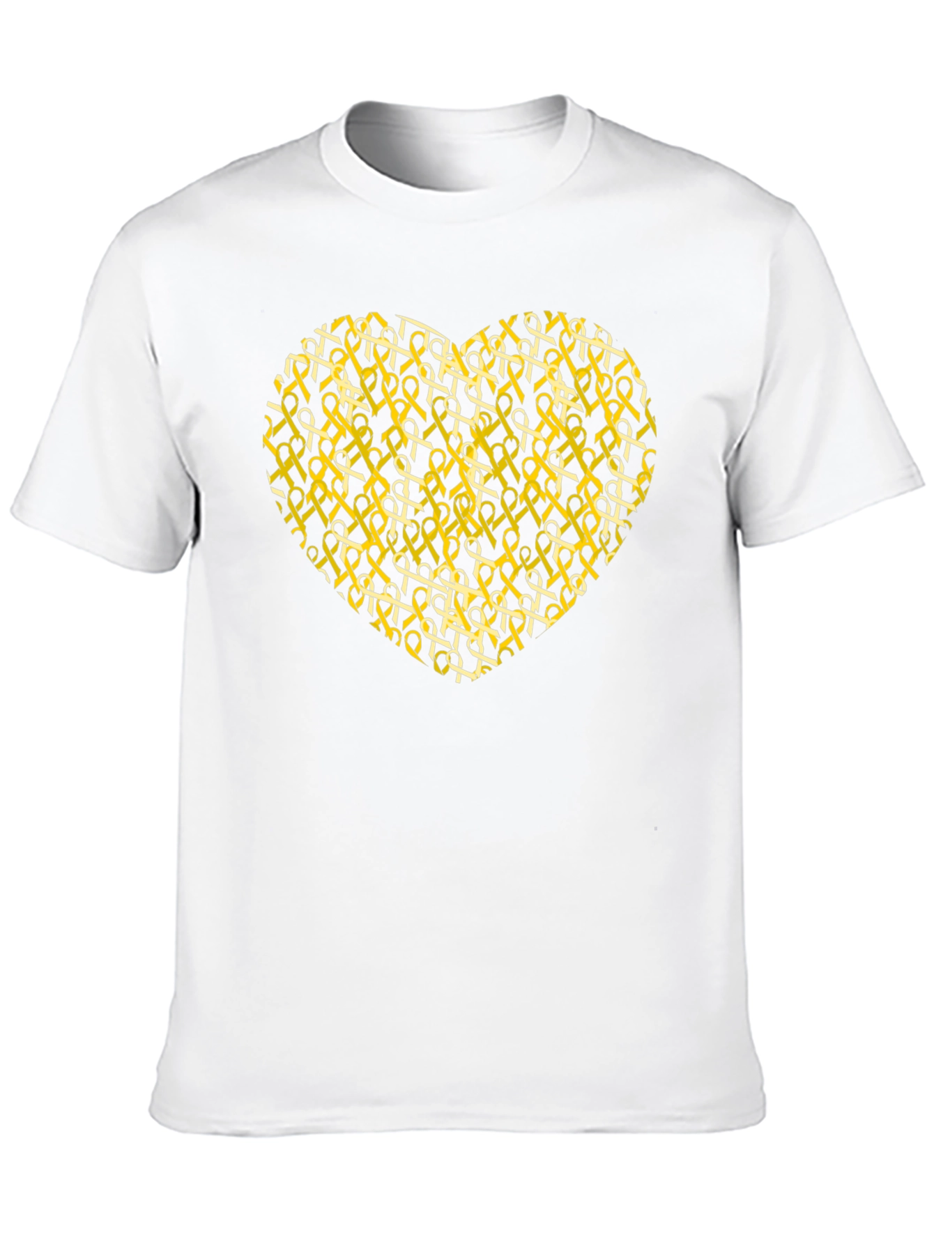 Awareness Ribbon Heart Graphic T-Shirt - Black