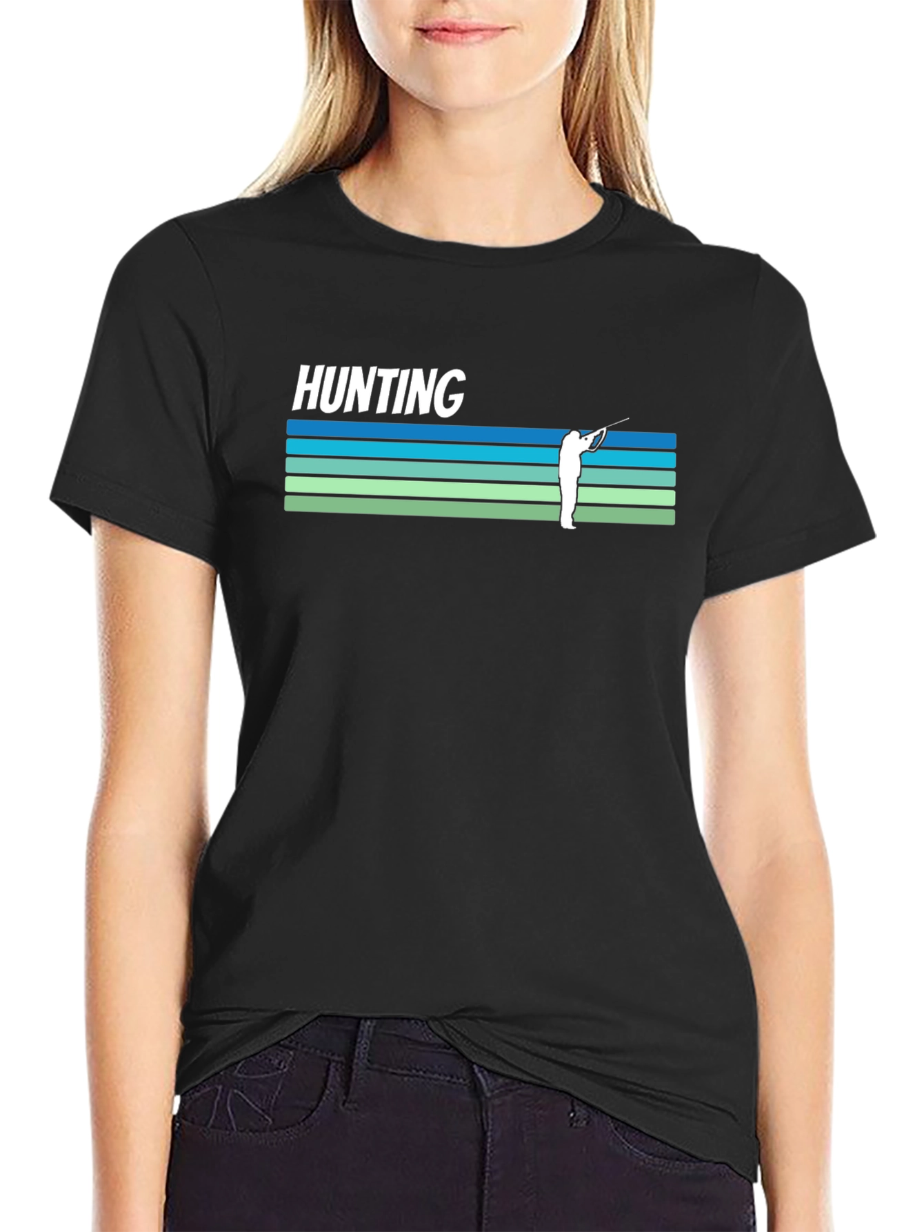 Hunting T-Shirt Retro Hunter Design Tee
