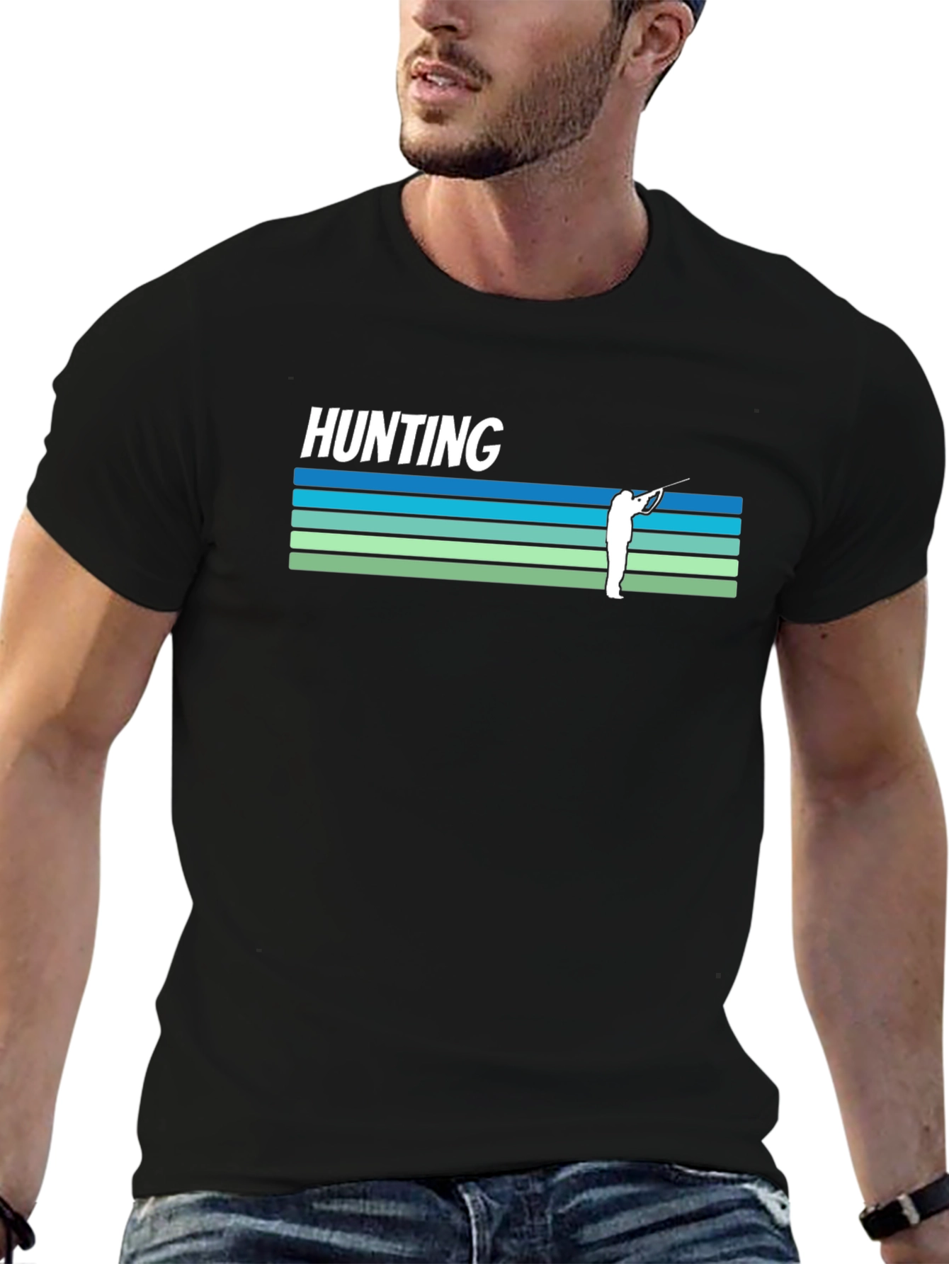 Hunting T-Shirt Retro Hunter Design Tee