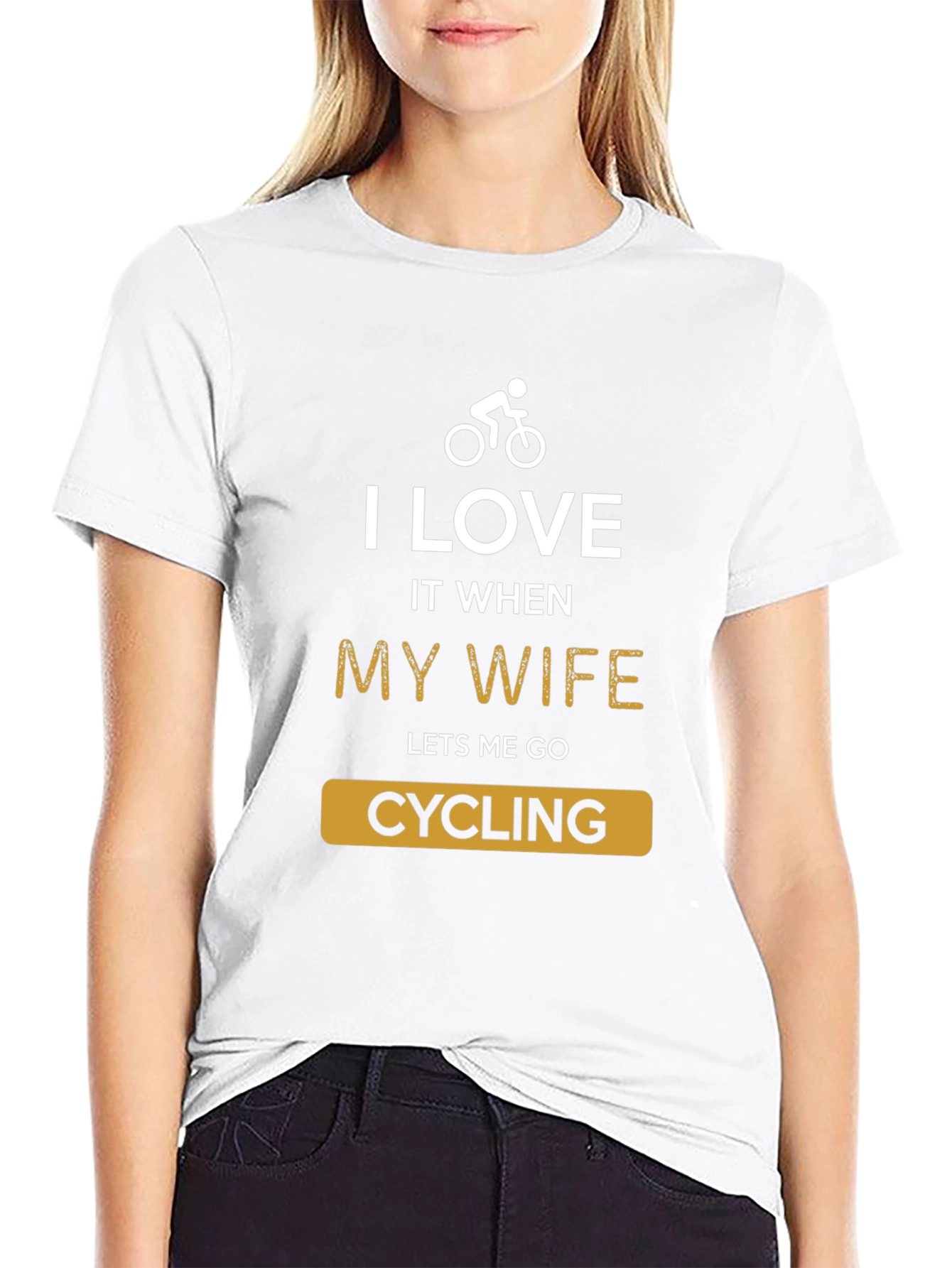 Funny Cycling T-Shirt - I Love My Wife