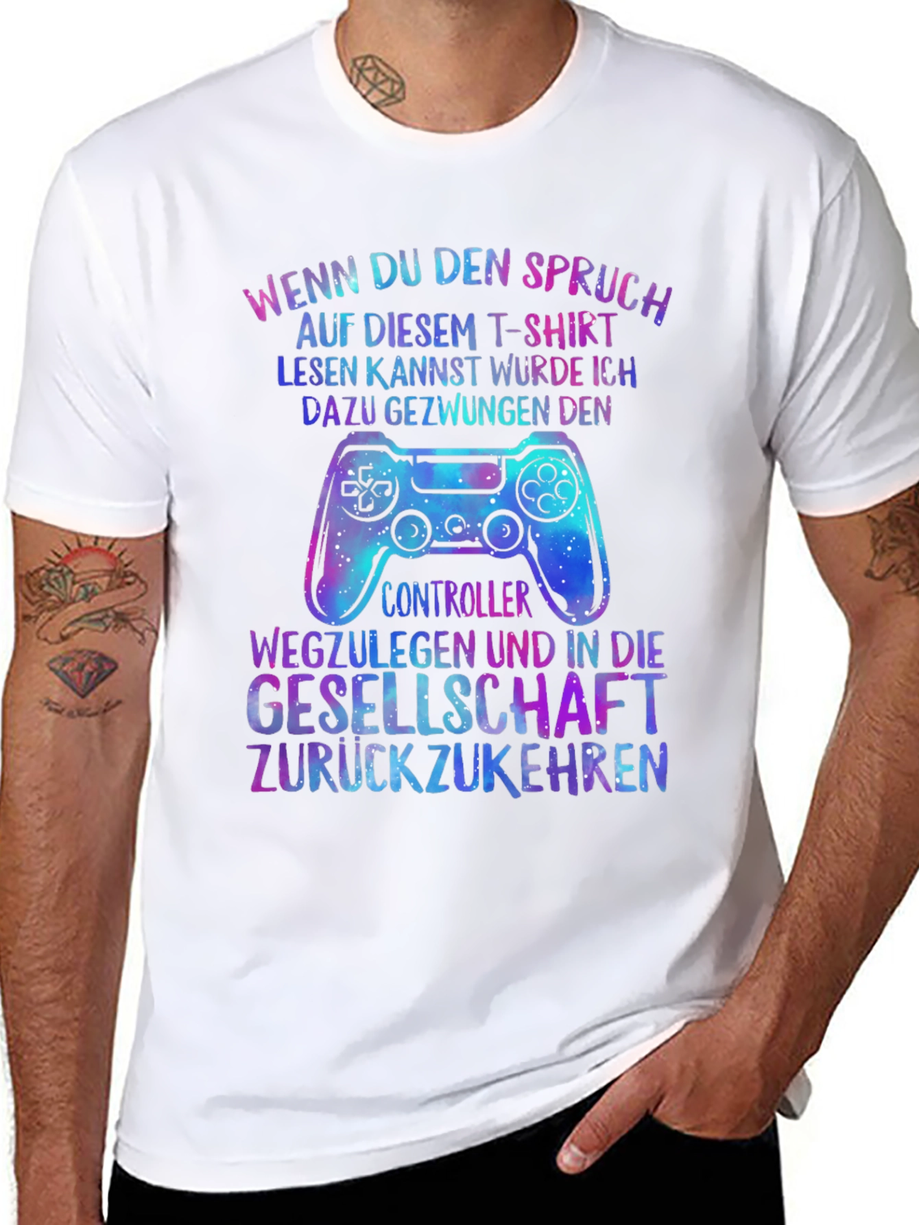 Gamer T-Shirt - Wenn Du Den Spruch Controller