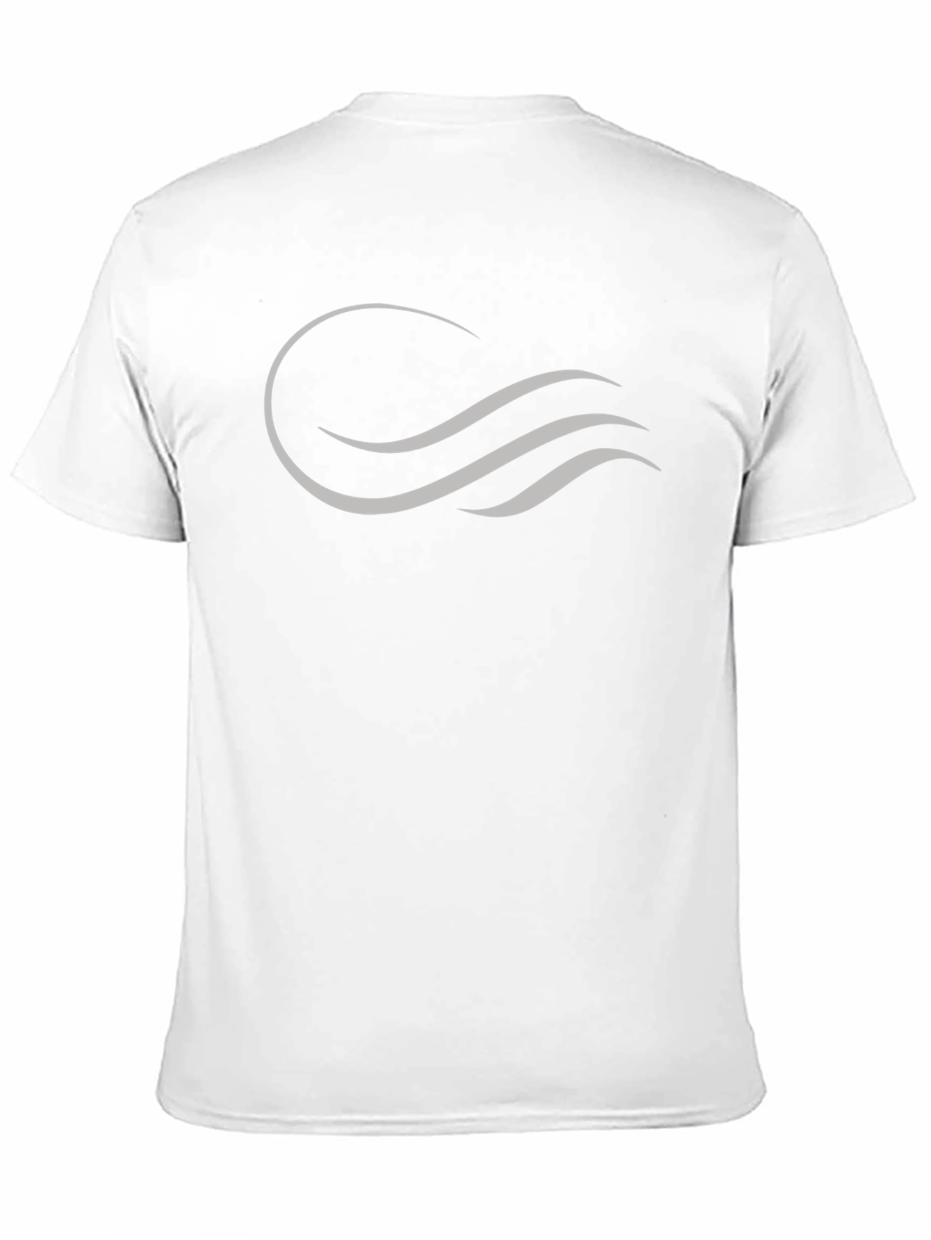 Abstract Wave Design Black T-Shirt