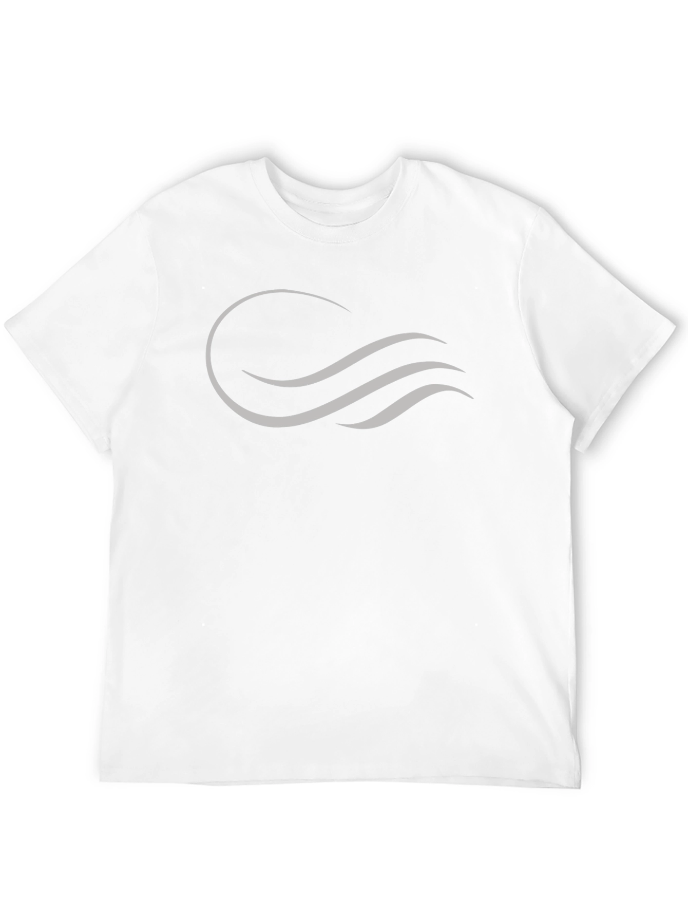 Abstract Wave Design Black T-Shirt