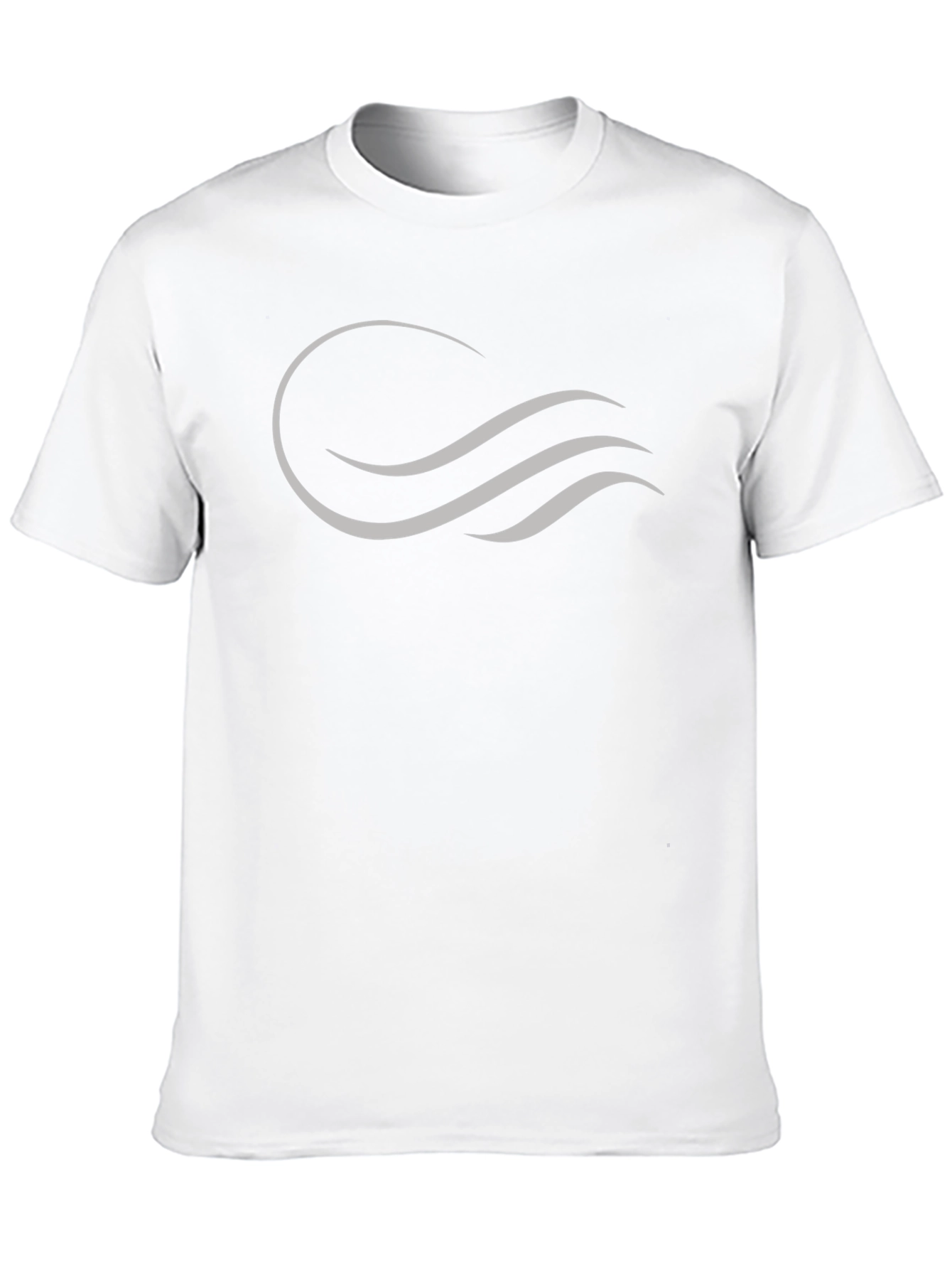 Abstract Wave Design Black T-Shirt