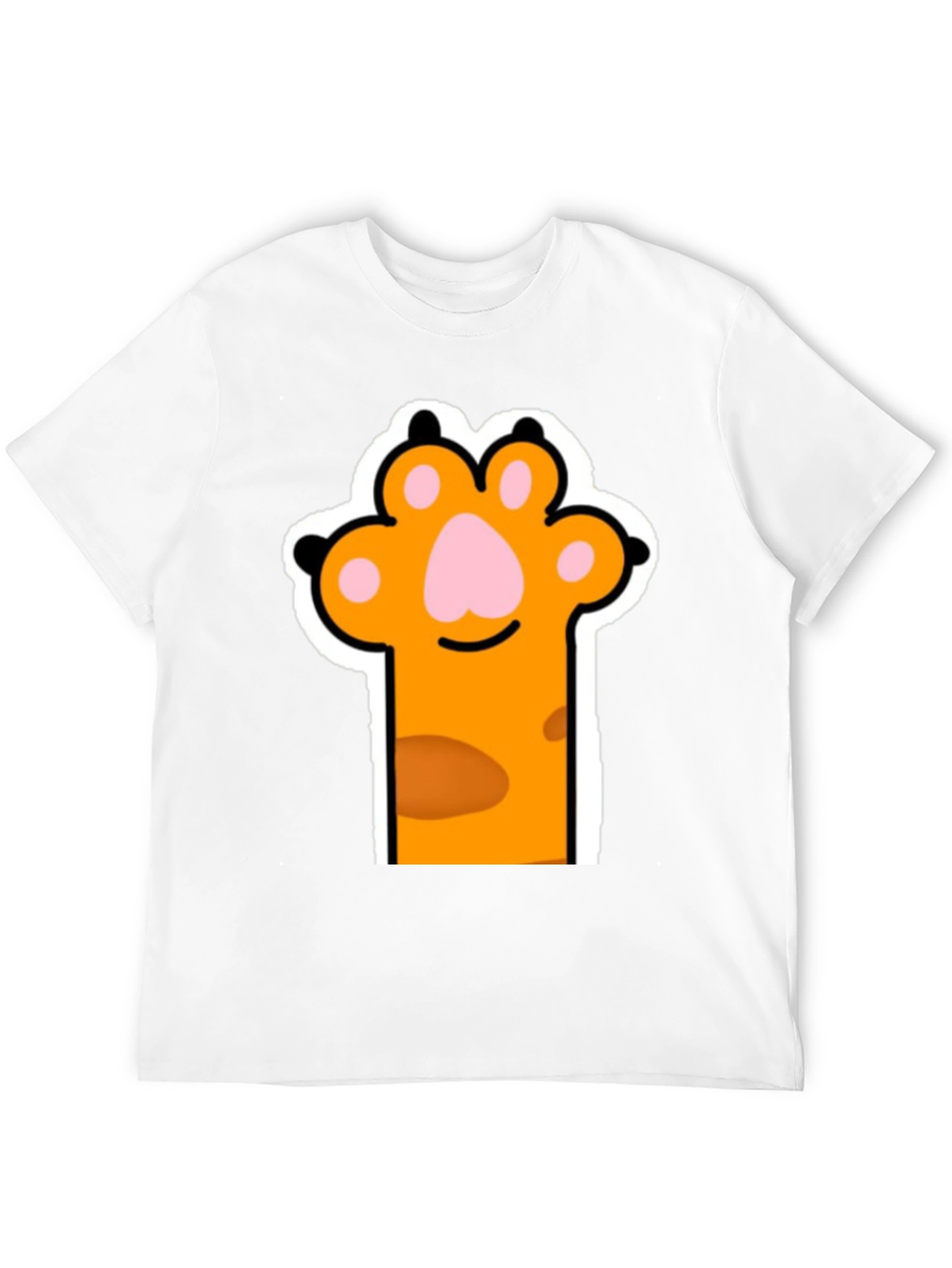 Cat Paw Print Black T-Shirt