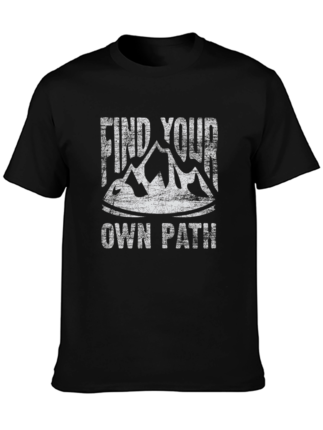 Find Your Own Path T-Shirt Black Cotton Graphic Tee