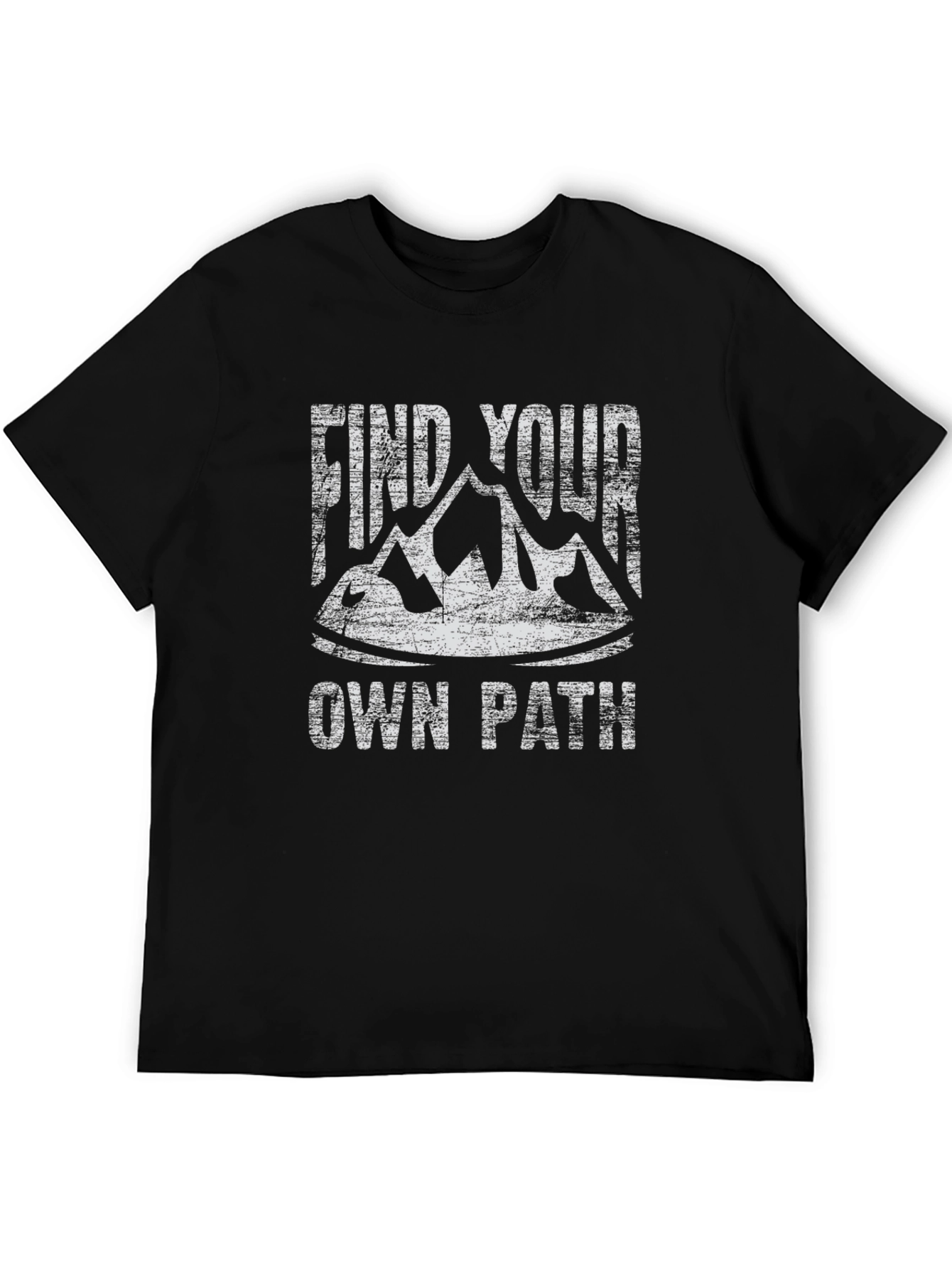 Find Your Own Path T-Shirt Black Cotton Graphic Tee