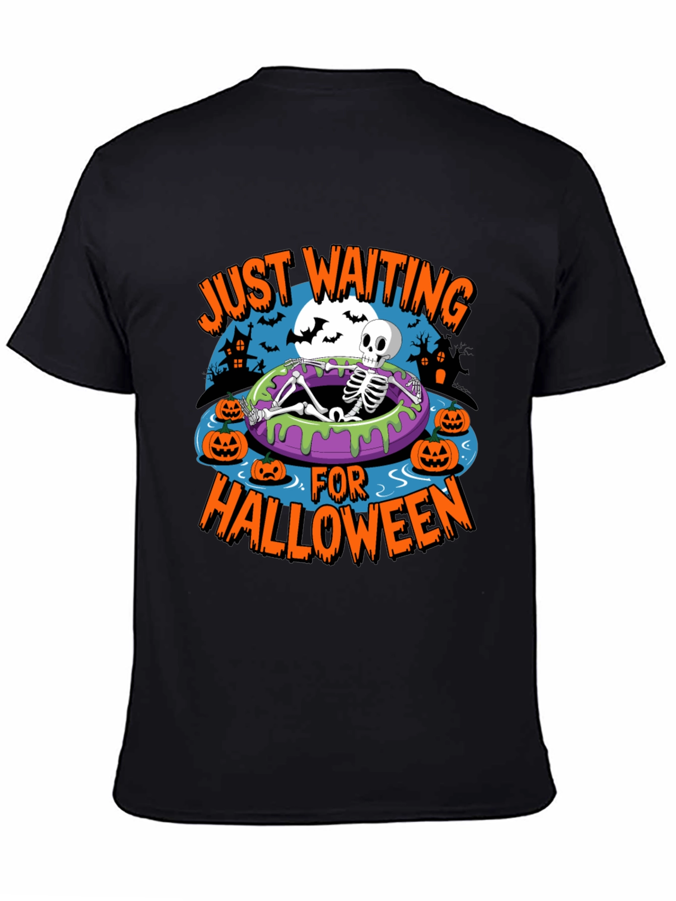 Halloween Skeleton T-Shirt - Just Waiting
