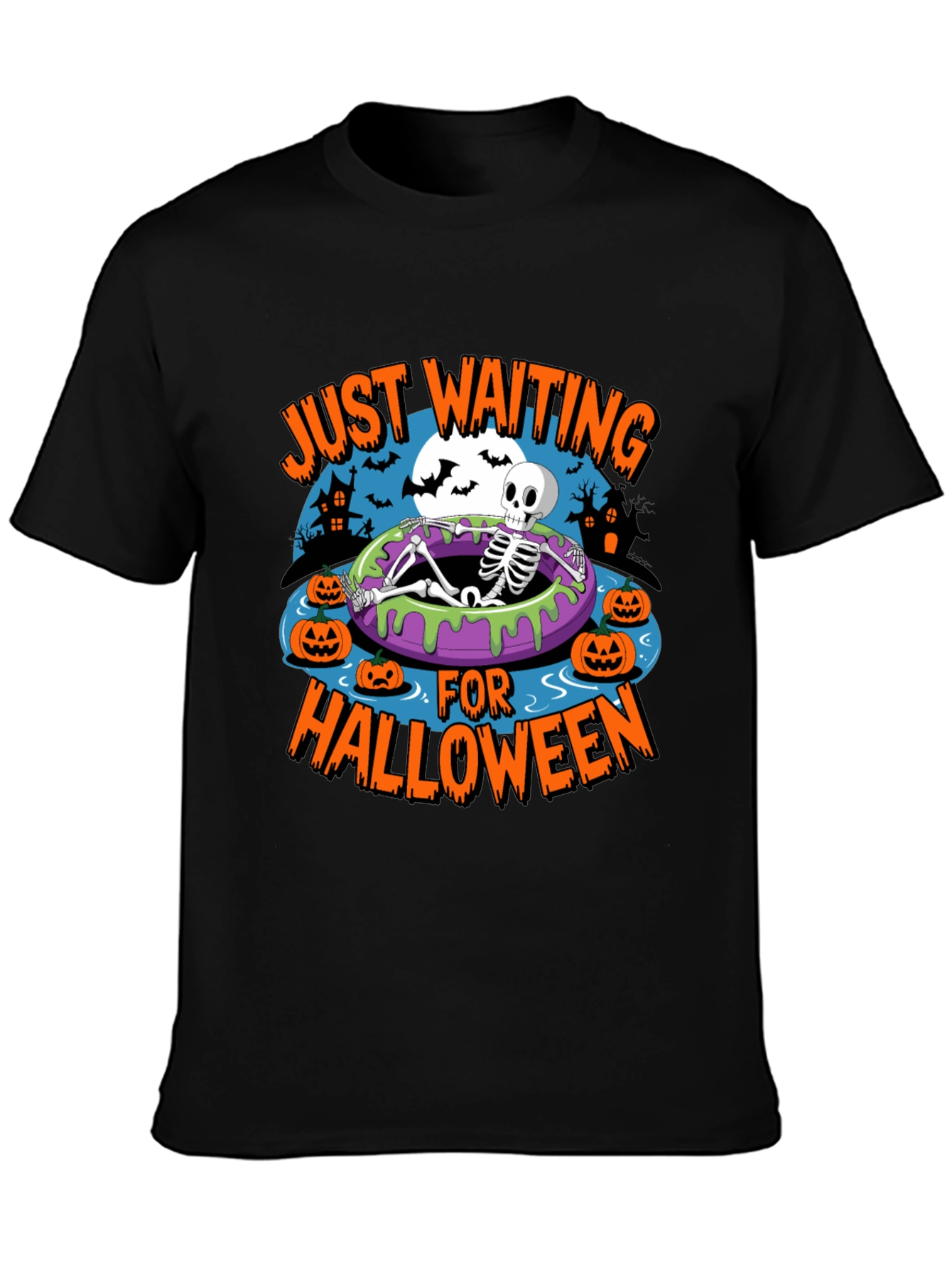 Halloween Skeleton T-Shirt - Just Waiting