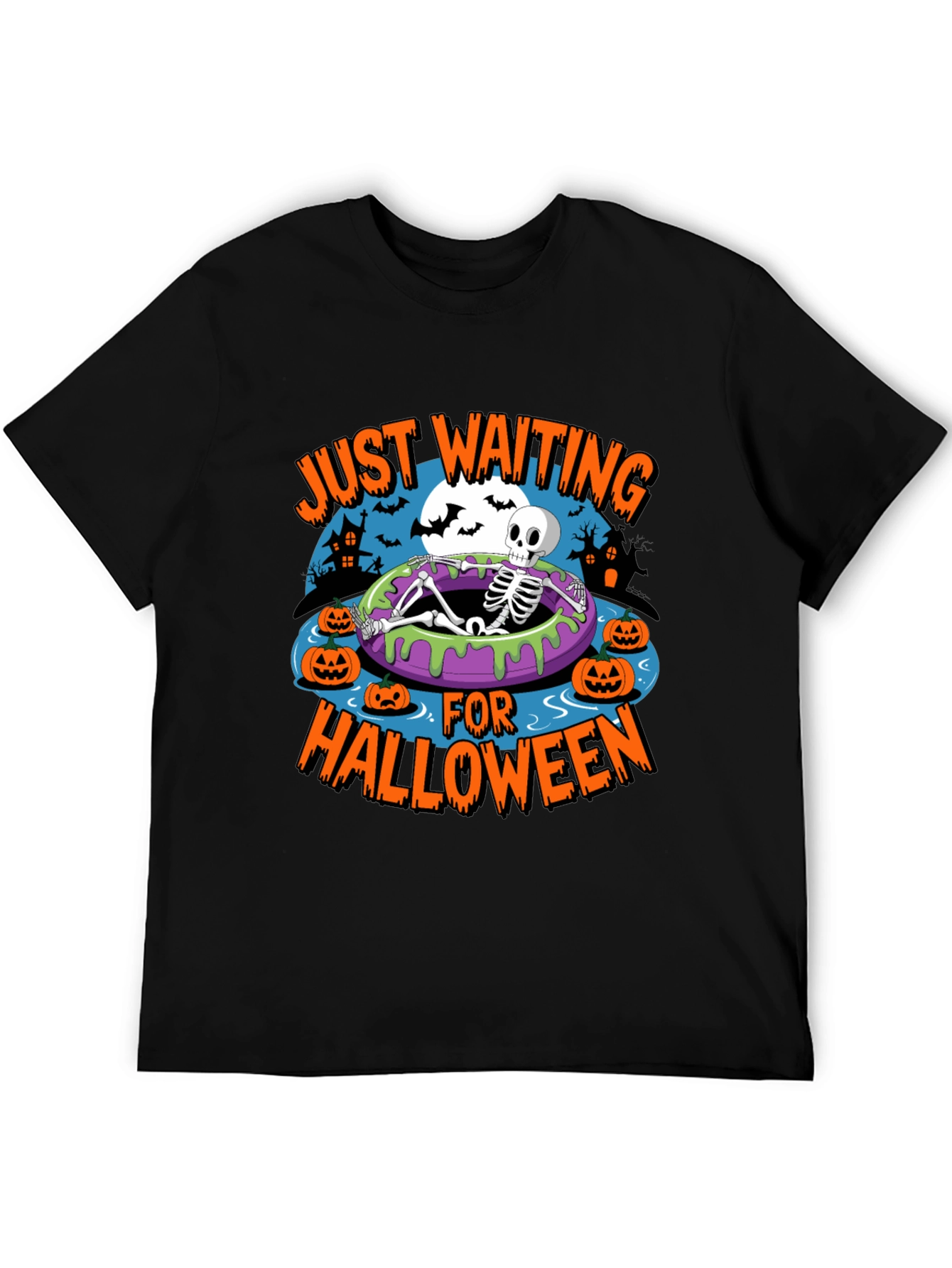 Halloween Skeleton T-Shirt - Just Waiting