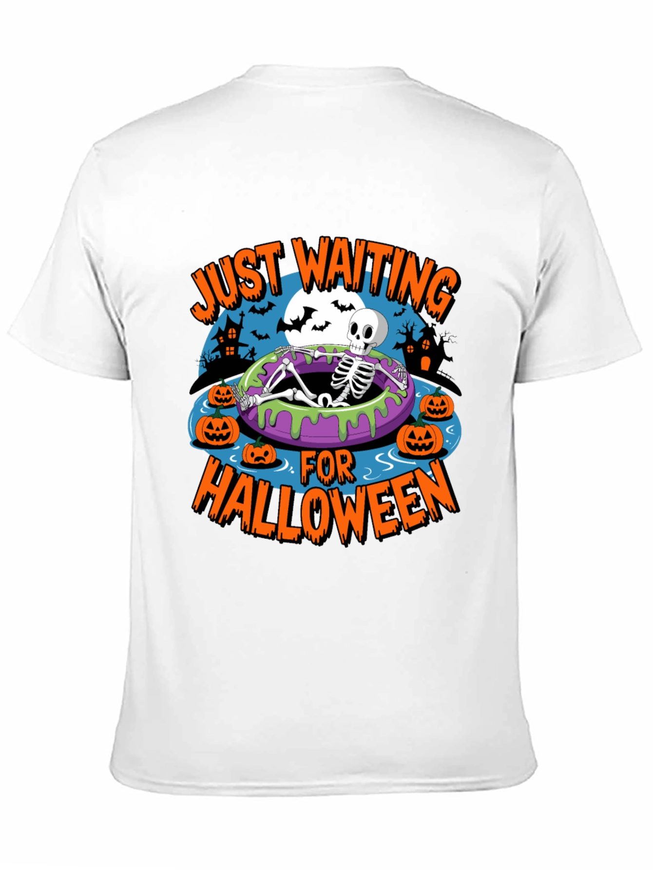 Halloween Skeleton T-Shirt - Just Waiting