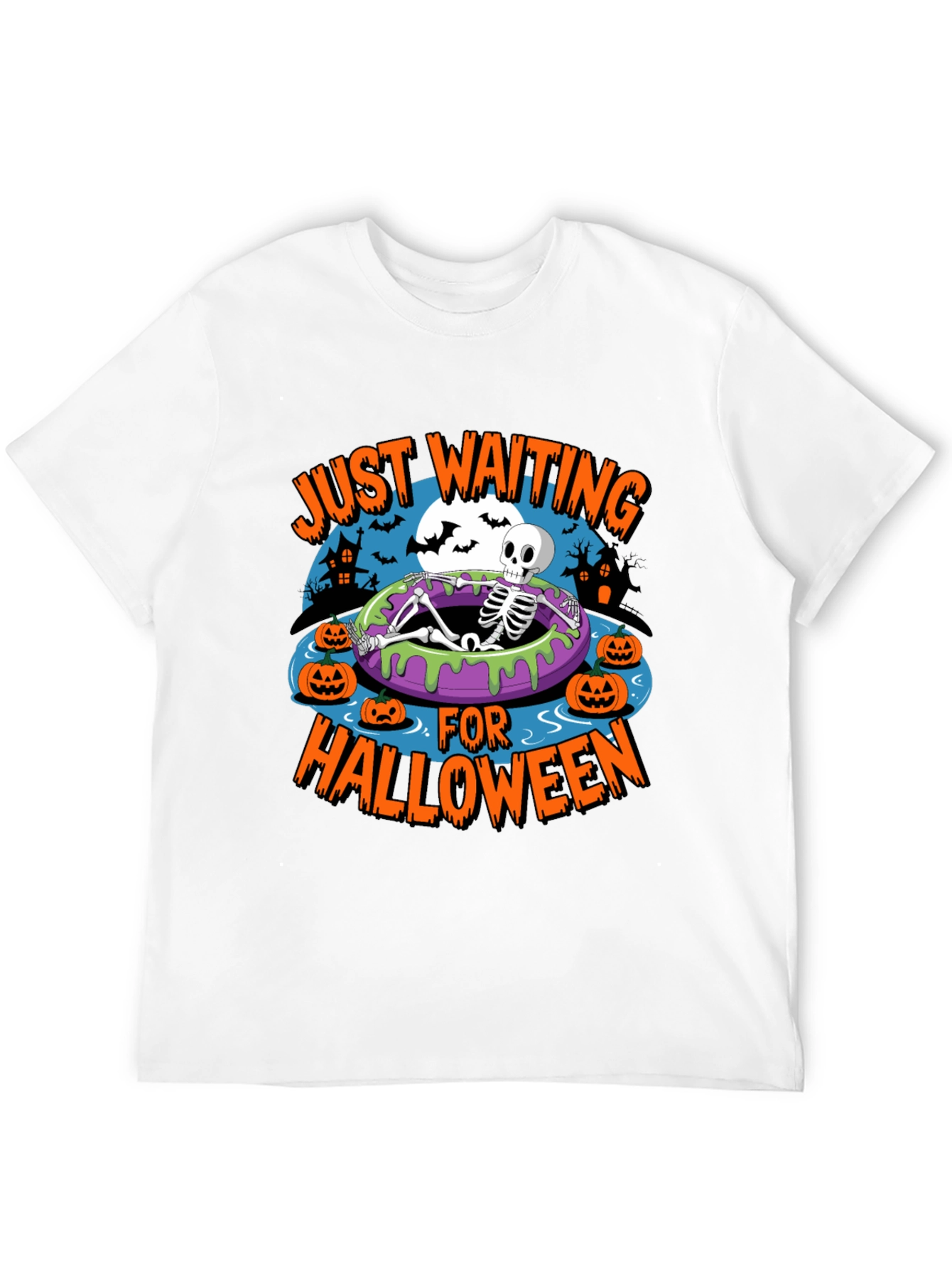 Halloween Skeleton T-Shirt - Just Waiting