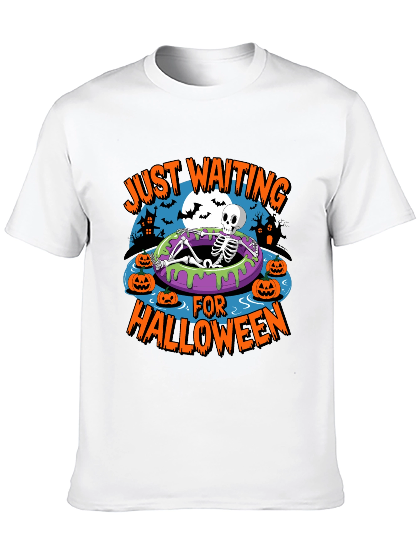 Halloween Skeleton T-Shirt - Just Waiting