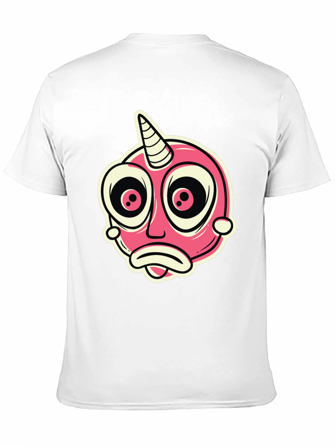 Cartoon Unicorn Creature Graphic Black T-Shirt