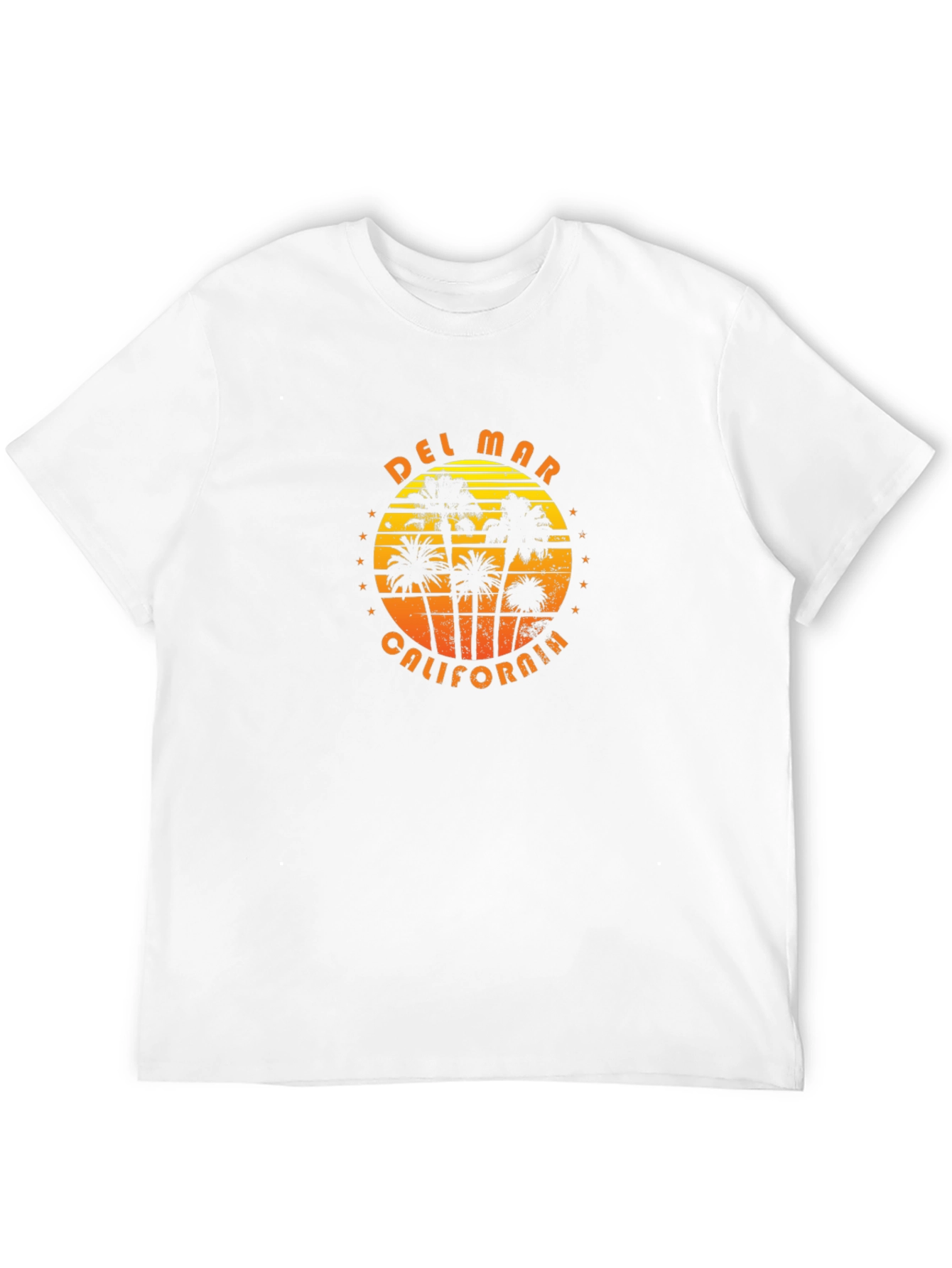 Del Mar California Palm Tree Graphic T-Shirt