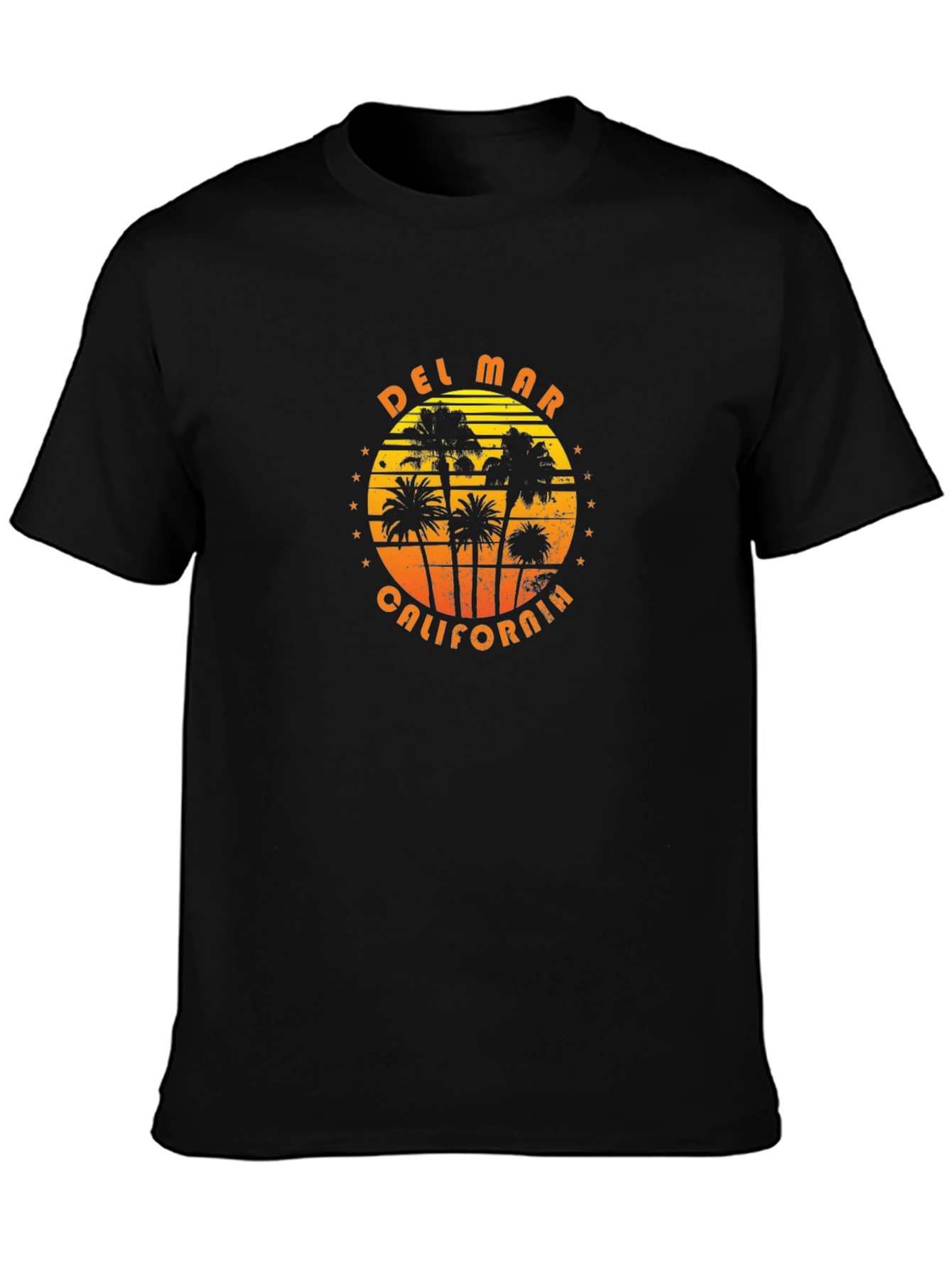 Del Mar California Palm Tree Graphic T-Shirt