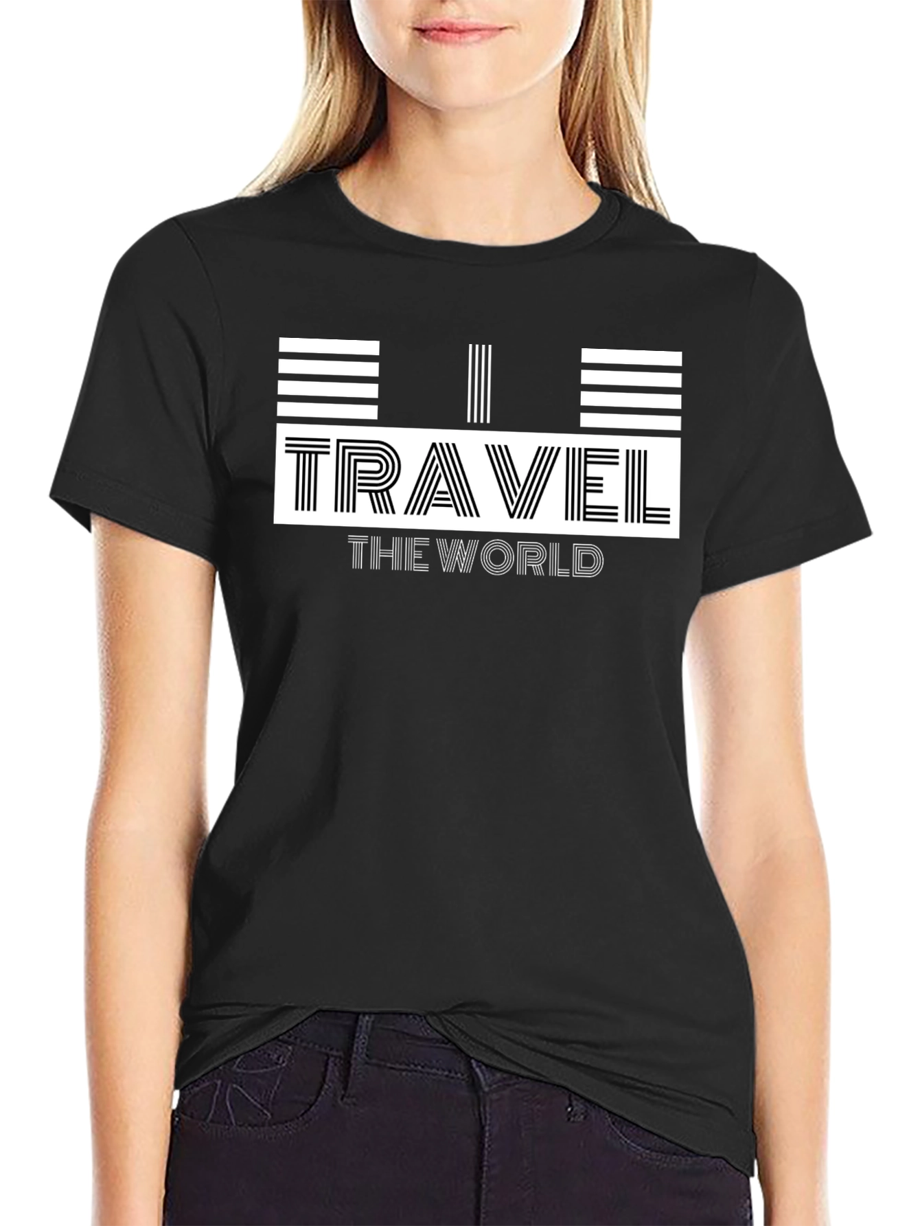 Travel the World Graphic Print T-Shirt