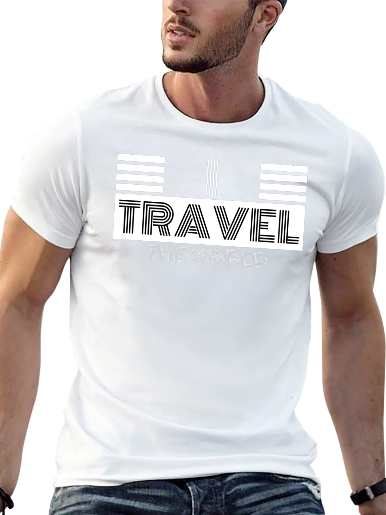 Travel the World Graphic Print T-Shirt