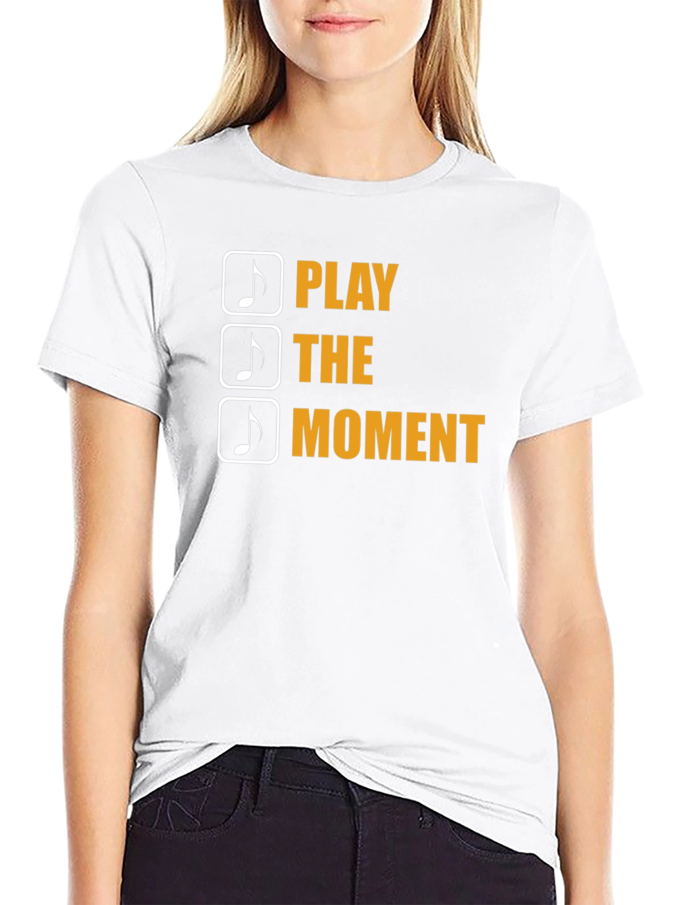 Play the Moment Black Graphic Tee