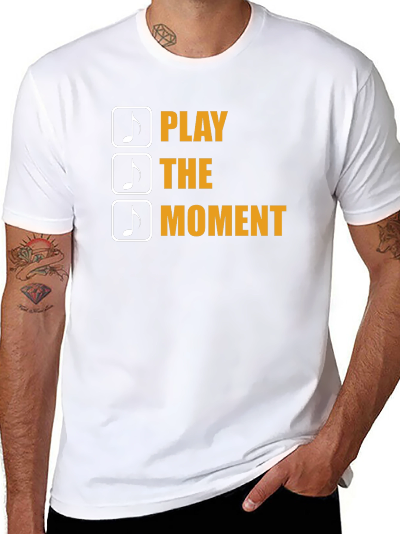 Play the Moment Black Graphic Tee