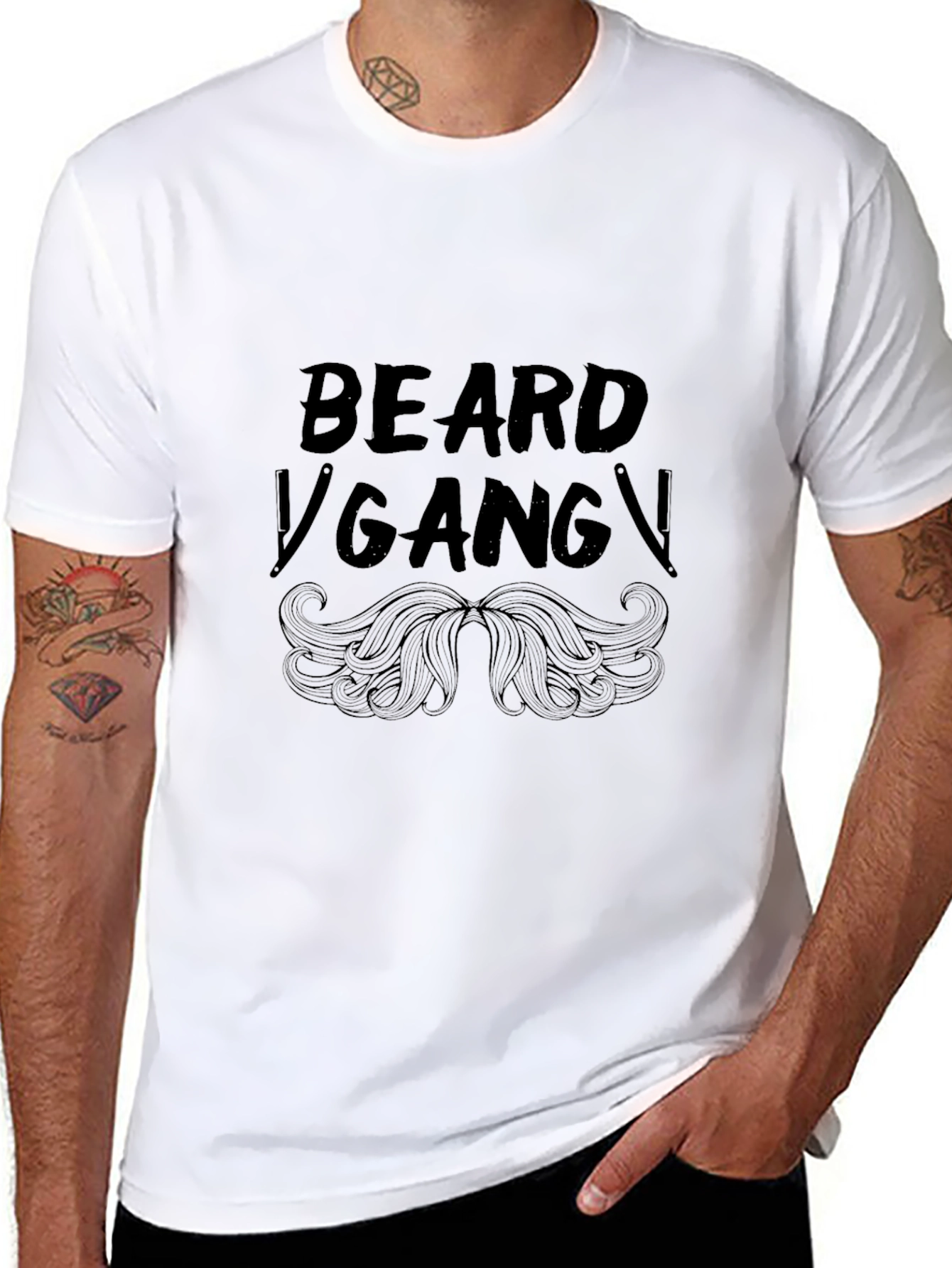 Beard Gang T-Shirt - Stylish Crew Neck Tee