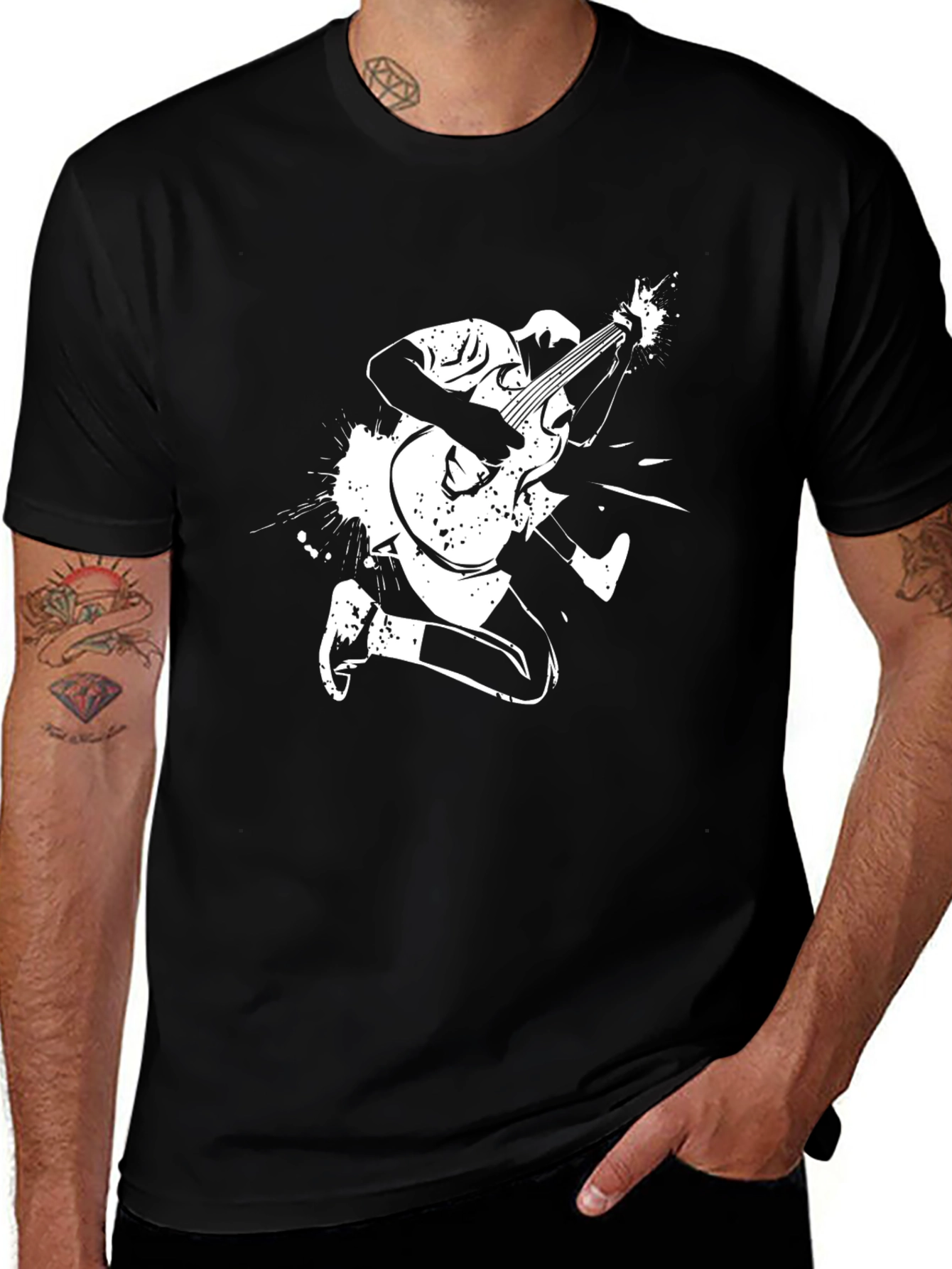 Guitarist Graphic Black T-Shirt