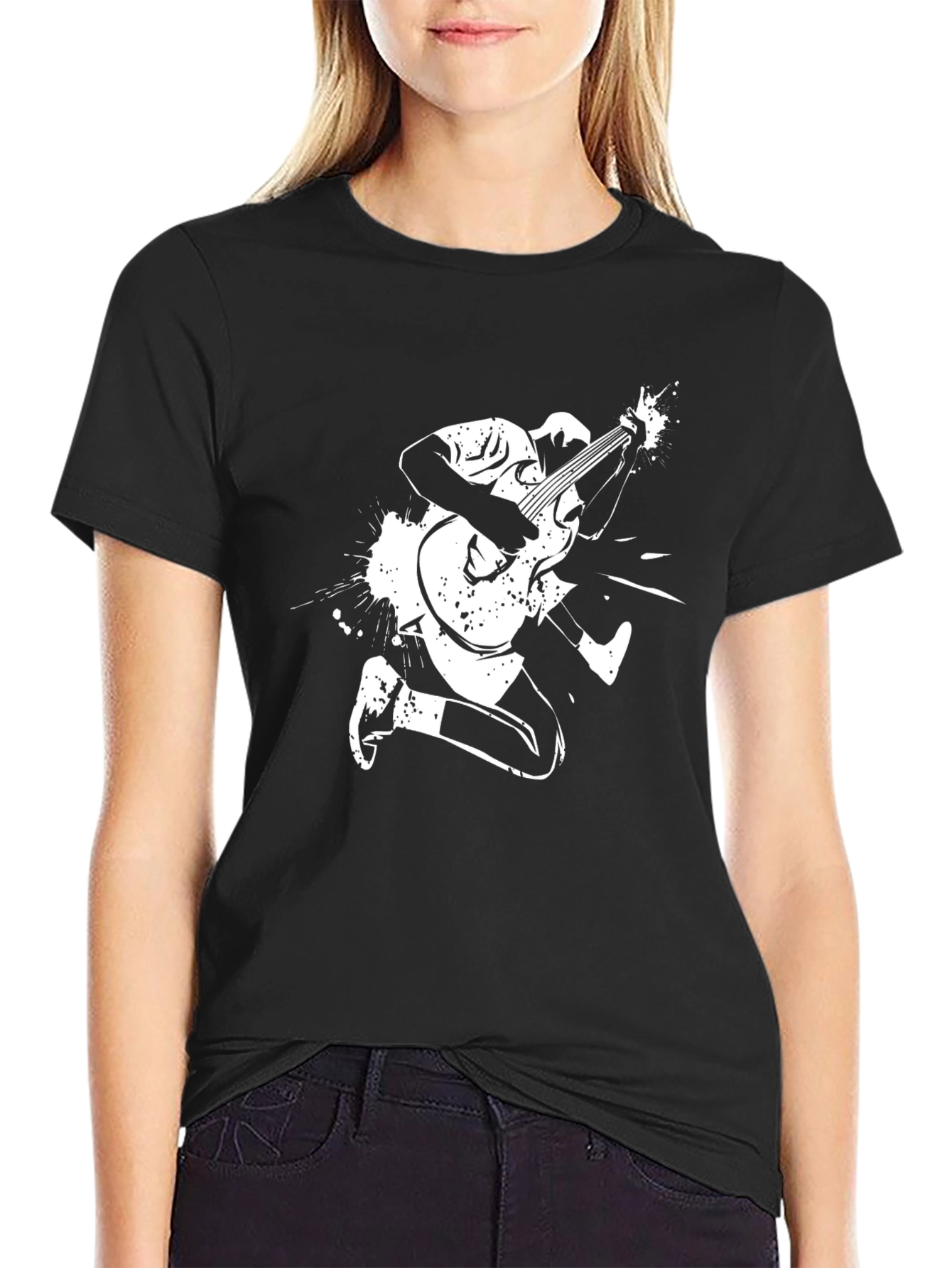 Guitarist Graphic Black T-Shirt