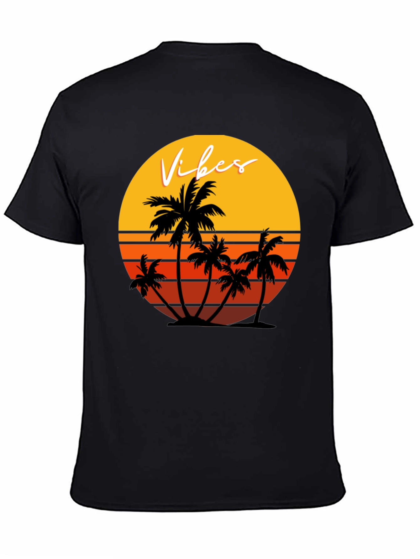 Retro Vibes Palm Tree Graphic T-Shirt