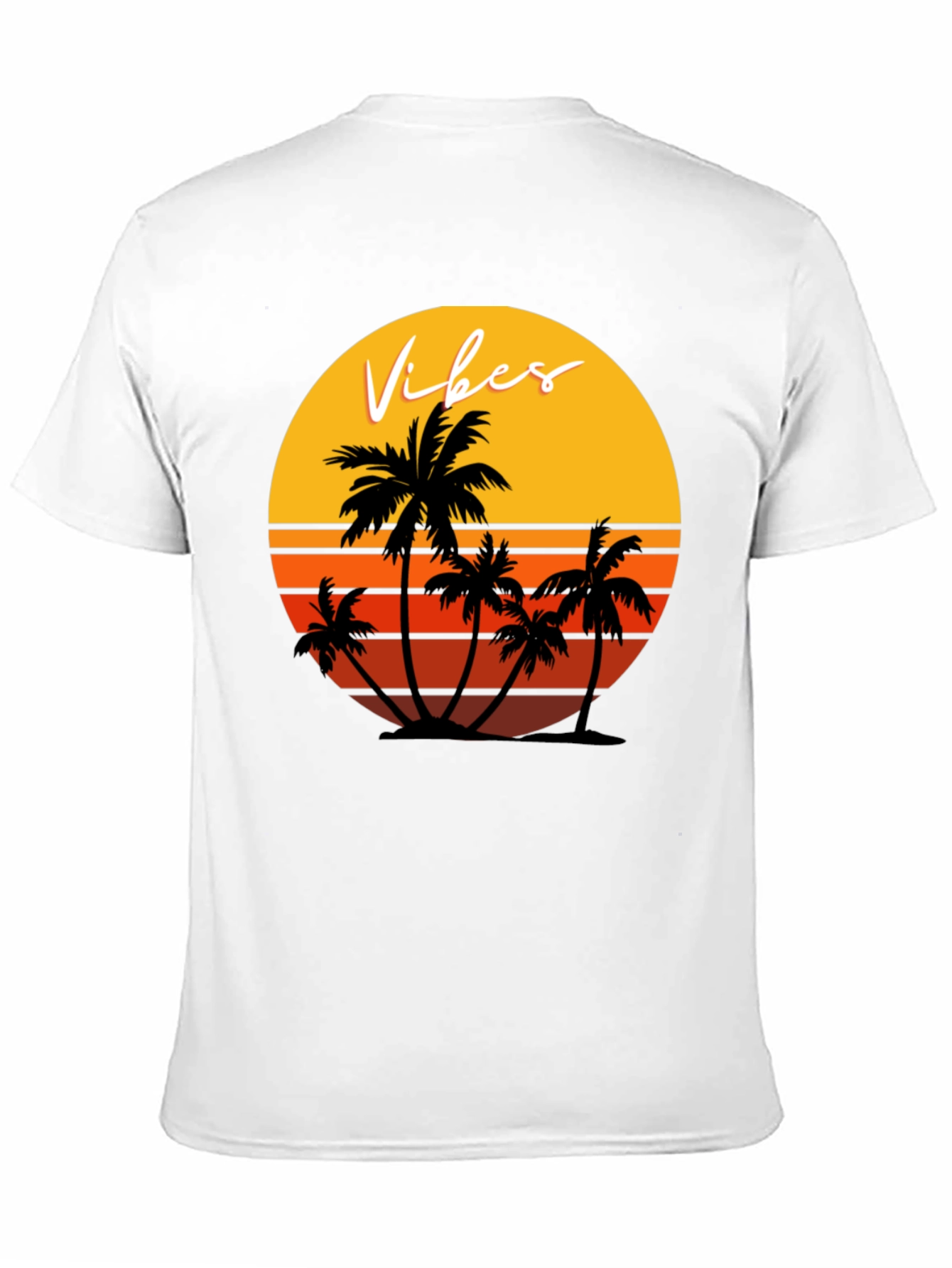 Retro Vibes Palm Tree Graphic T-Shirt