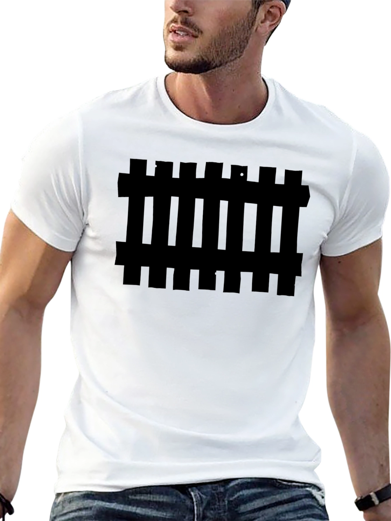 Mens Graphic Tee - Fence Design