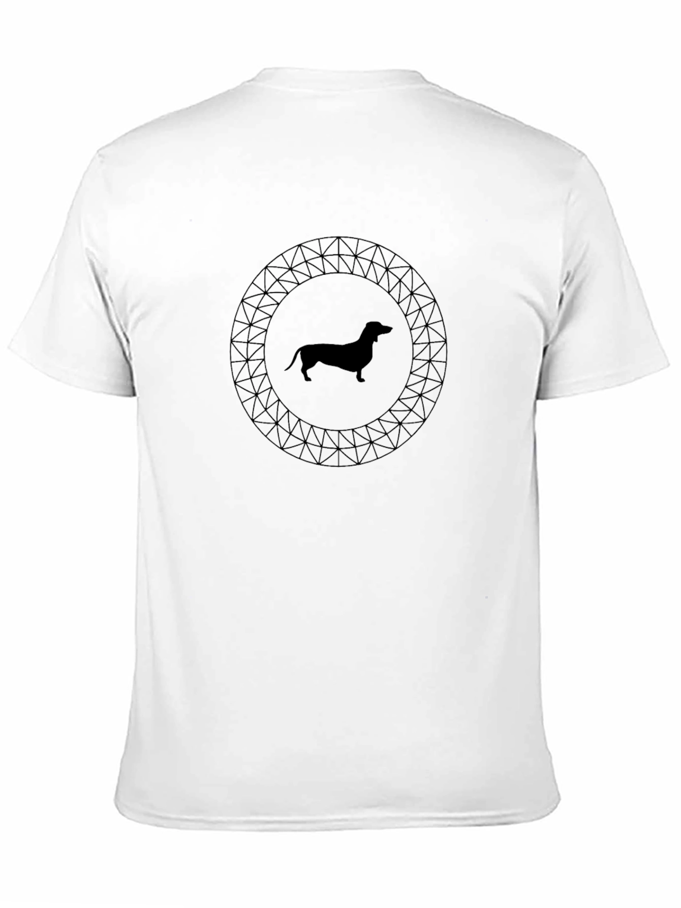 Dachshund Dog Silhouette Graphic Tee - Black