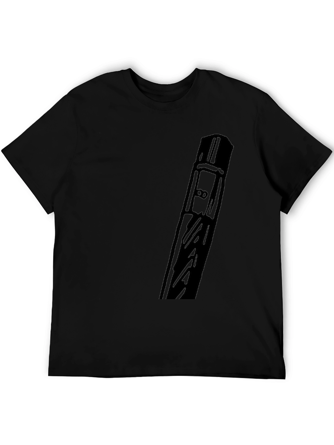 Modern Black Graphic Tee - Abstract Design