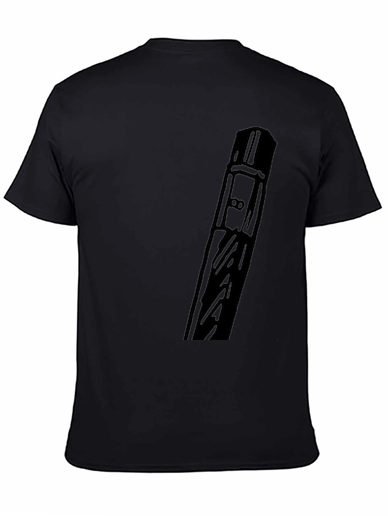 Modern Black Graphic Tee - Abstract Design