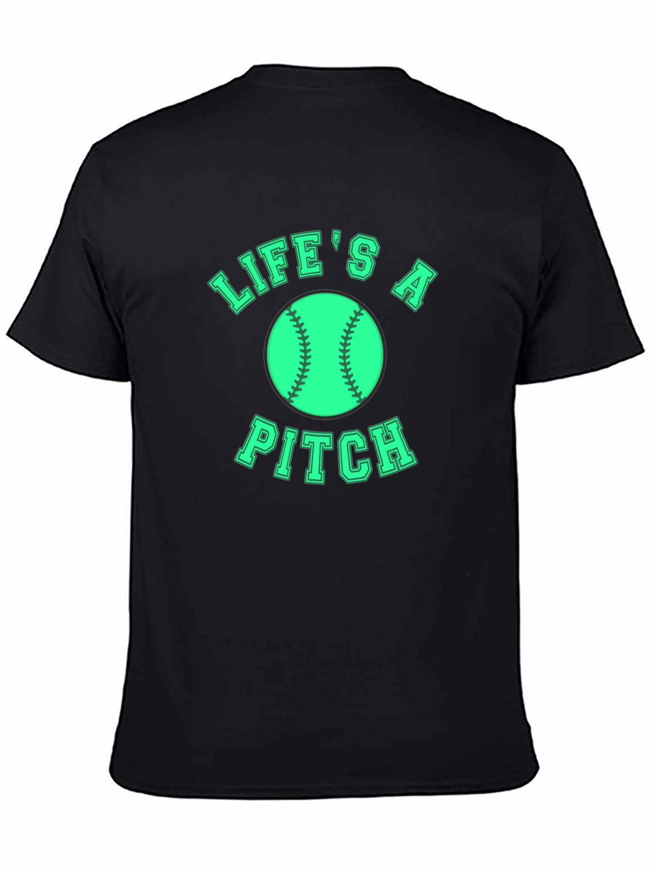 Lifes a Pitch Graphic Tee - Baseball Fan Apparel
