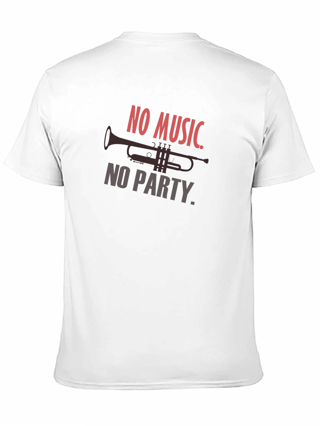 No Music No Party Mens Black T-Shirt