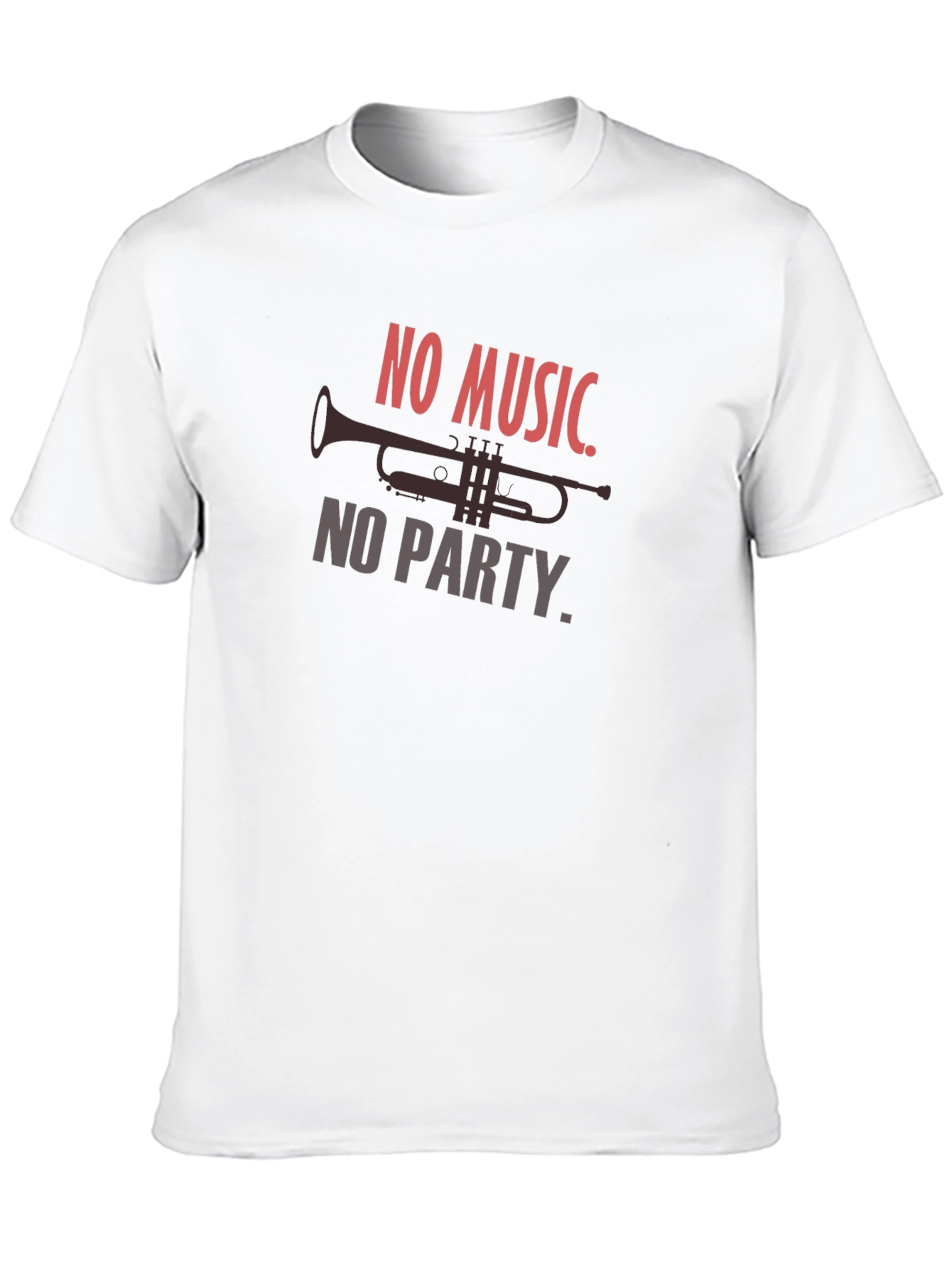 No Music No Party Mens Black T-Shirt