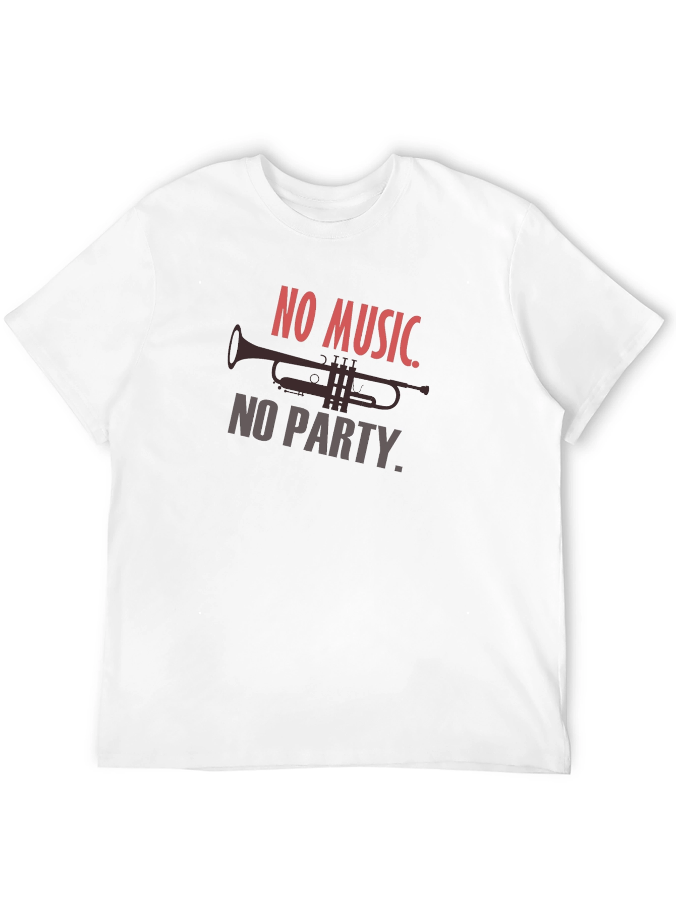 No Music No Party Mens Black T-Shirt