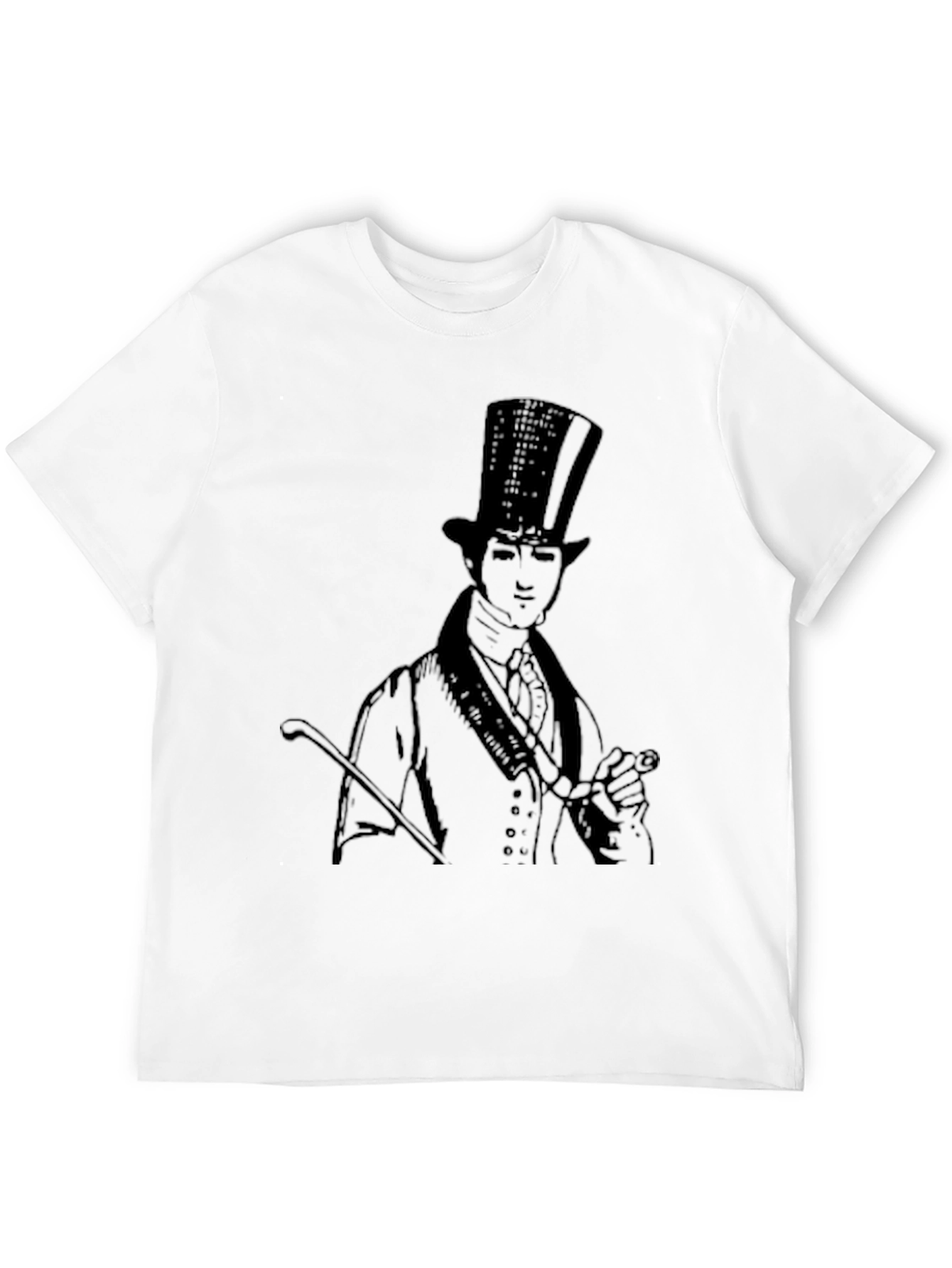 Top Hat Gentleman Graphic Tee - Black