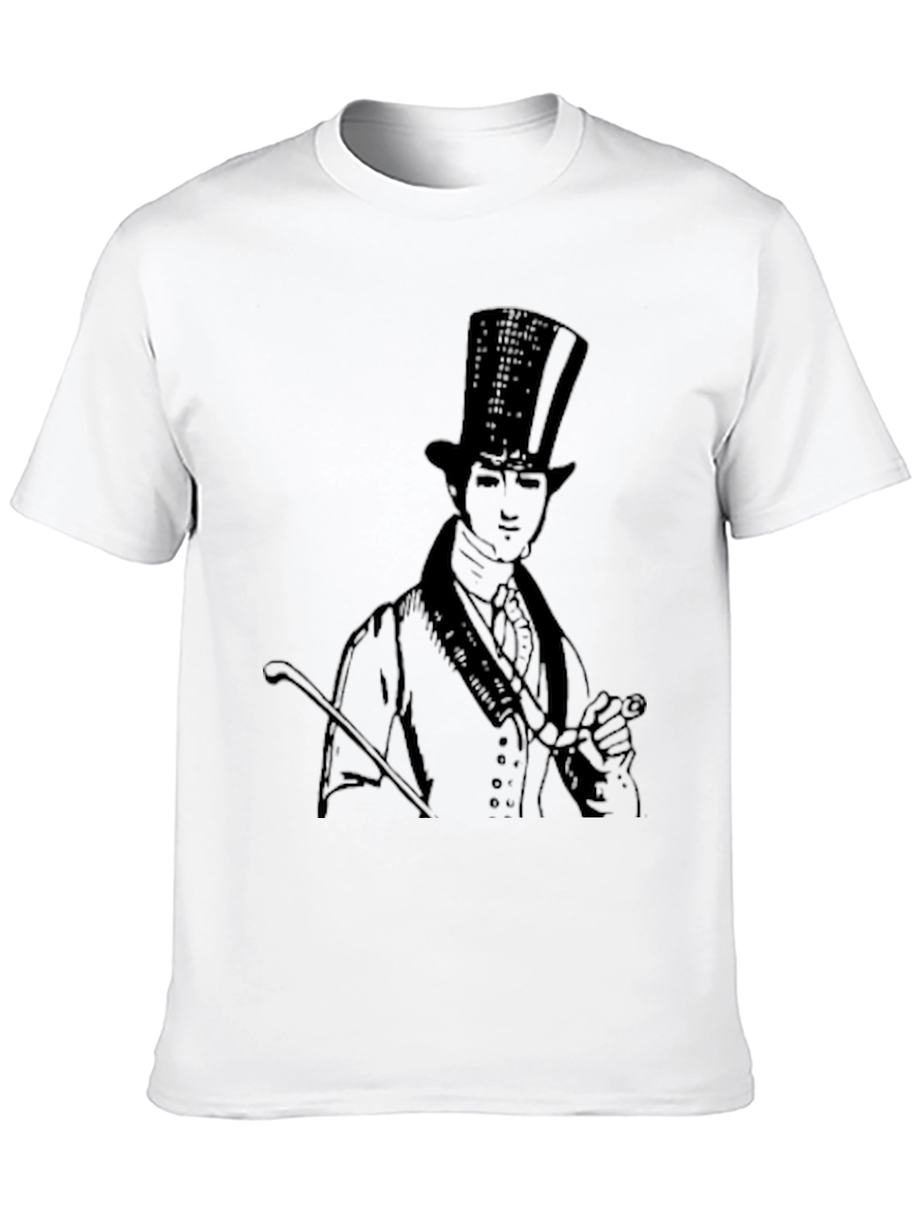 Top Hat Gentleman Graphic Tee - Black