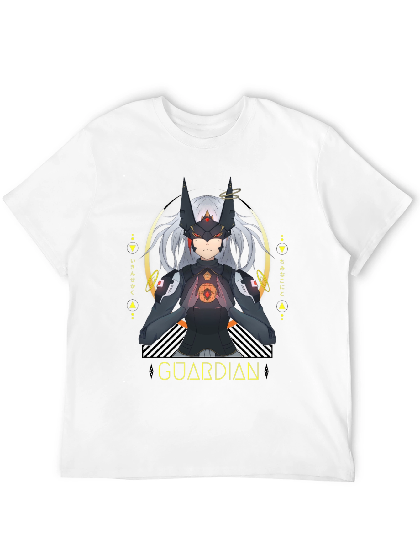 Guardian Anime Graphic Black T-Shirt