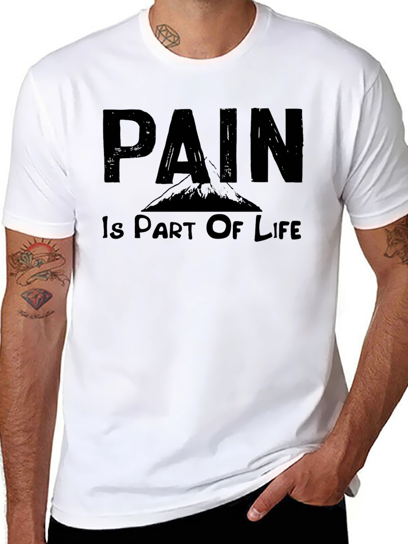 Pain is Part of Life Graphic Tee - Black