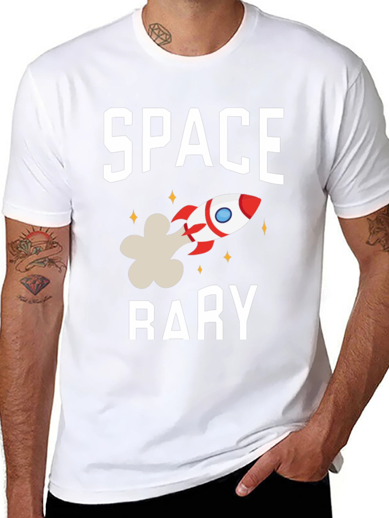 Space Rary Funny Graphic T-Shirt