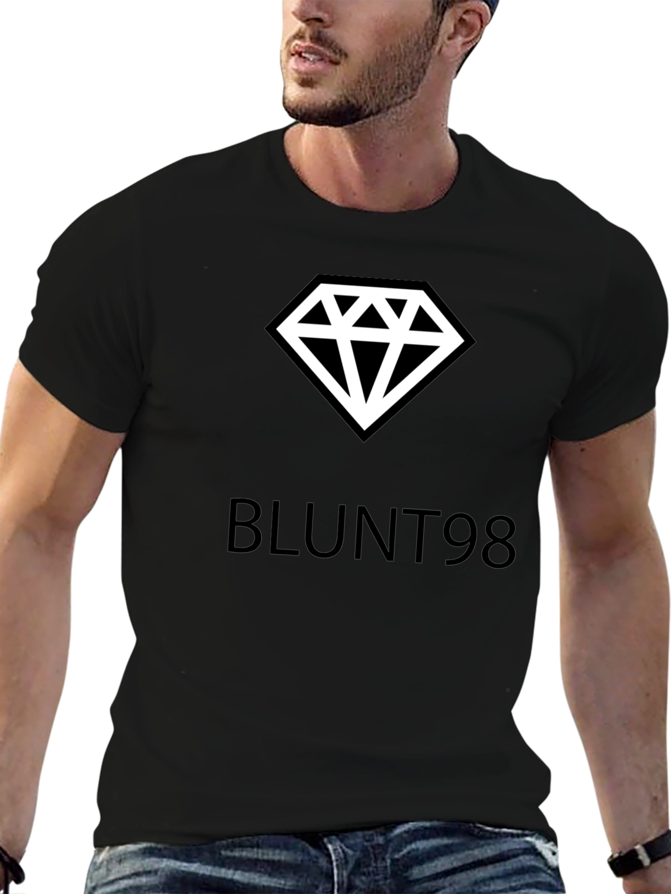 Blunt98 Diamond Graphic Black T-Shirt